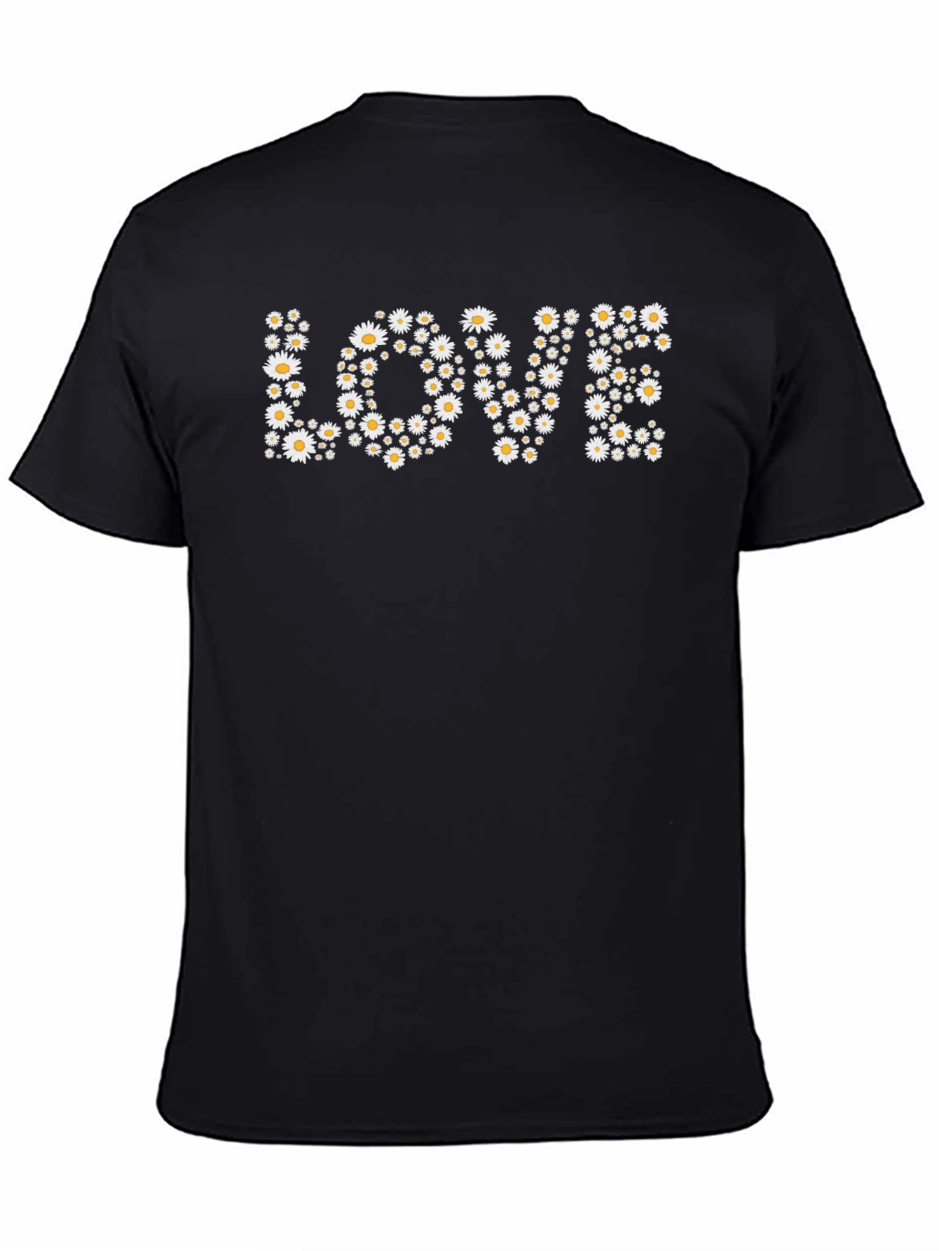 Floral LOVE Graphic Tee - Black