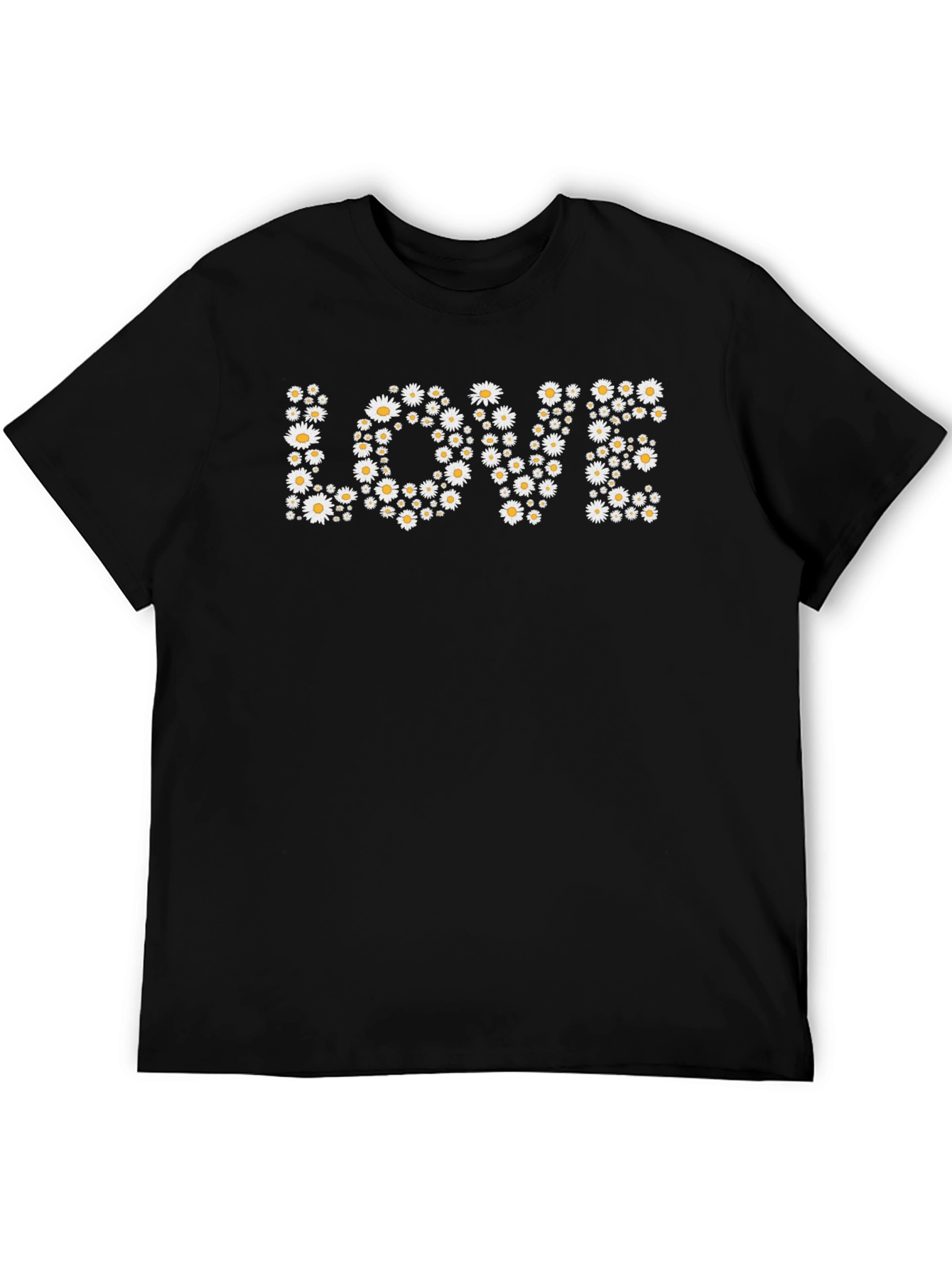 Floral LOVE Graphic Tee - Black