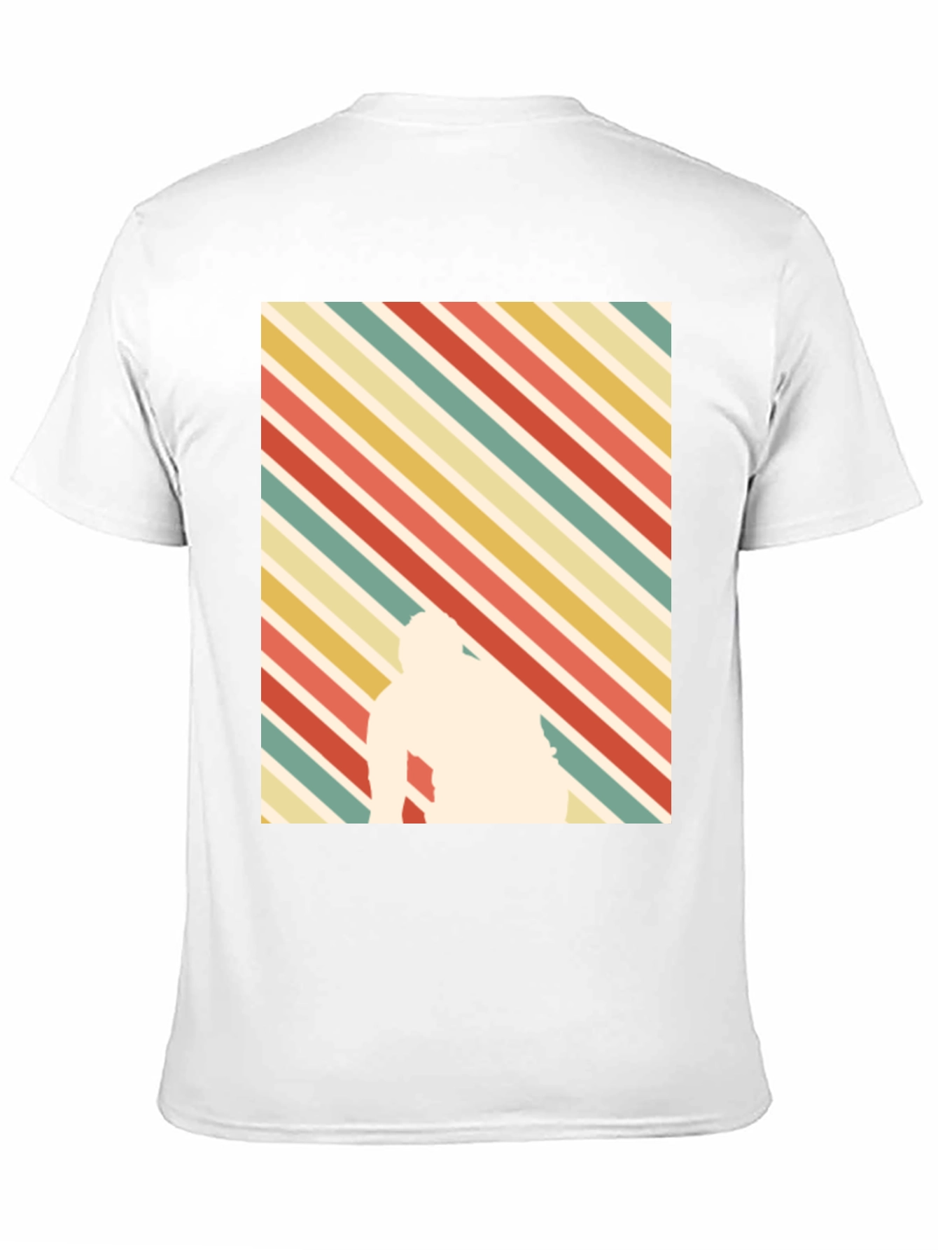 Retro Striped T-Shirt with Silhouette