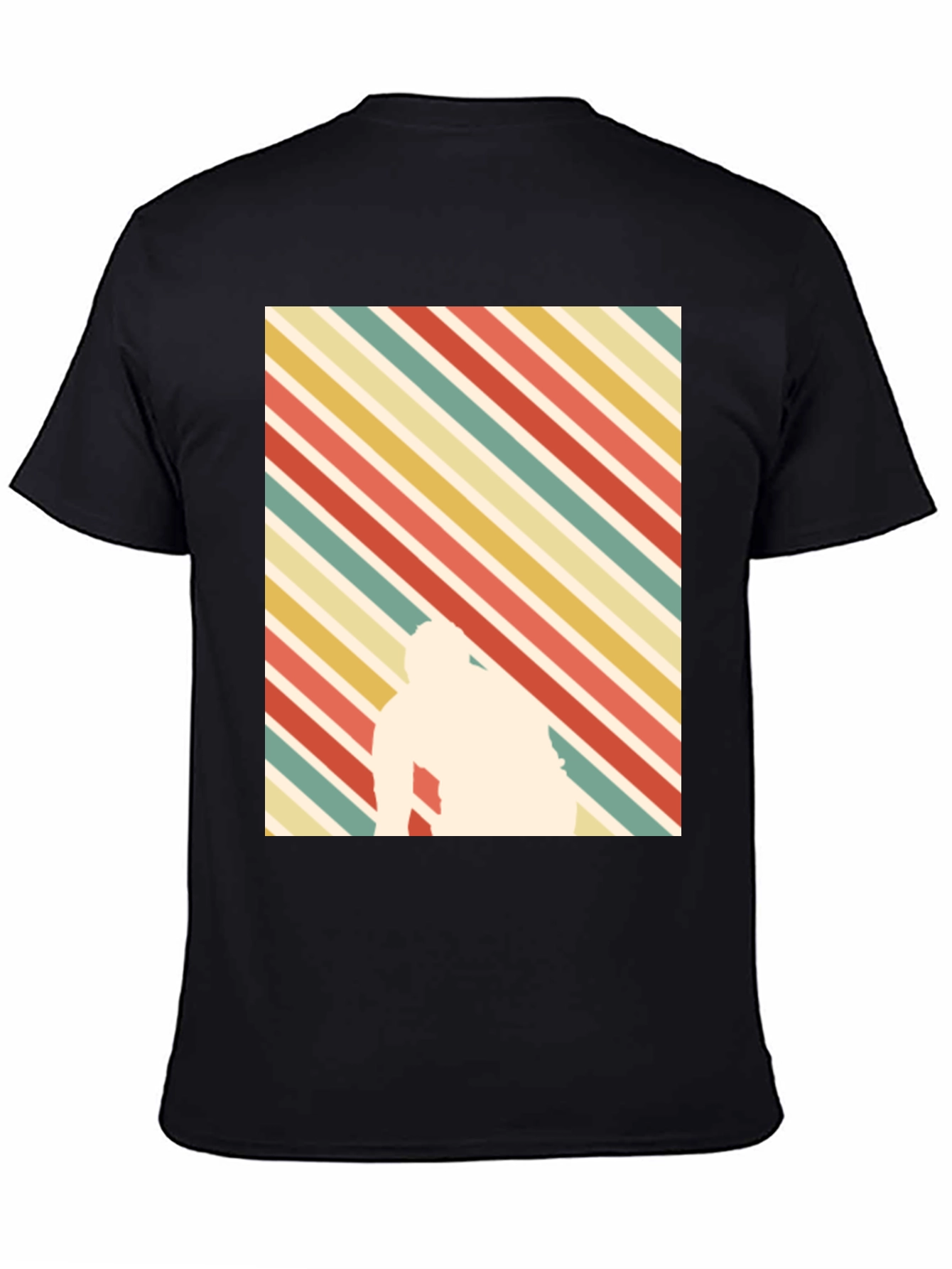 Retro Striped T-Shirt with Silhouette