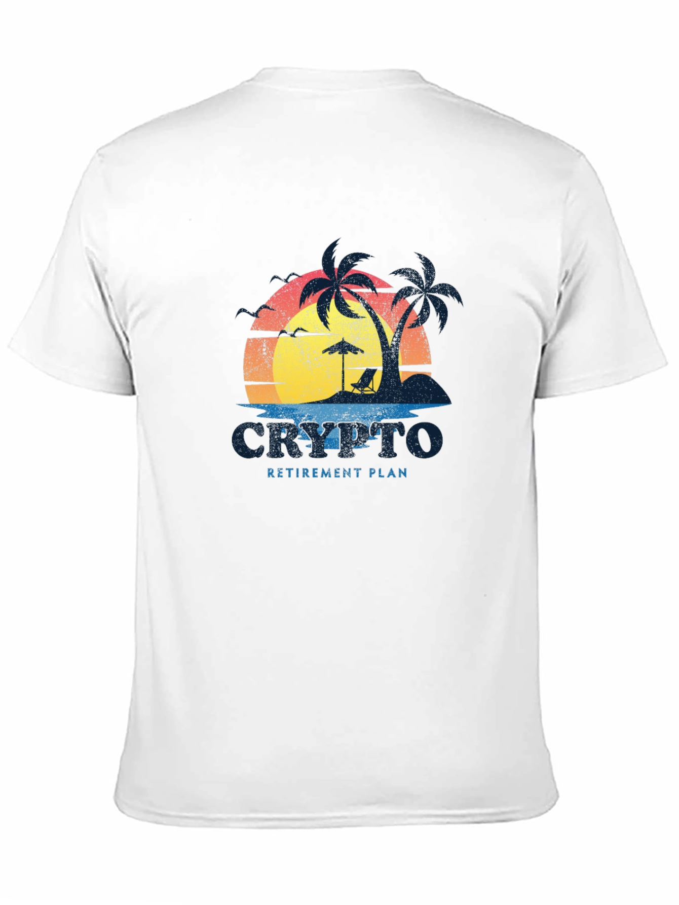 Crypto Retirement Plan T-Shirt: Beach Design