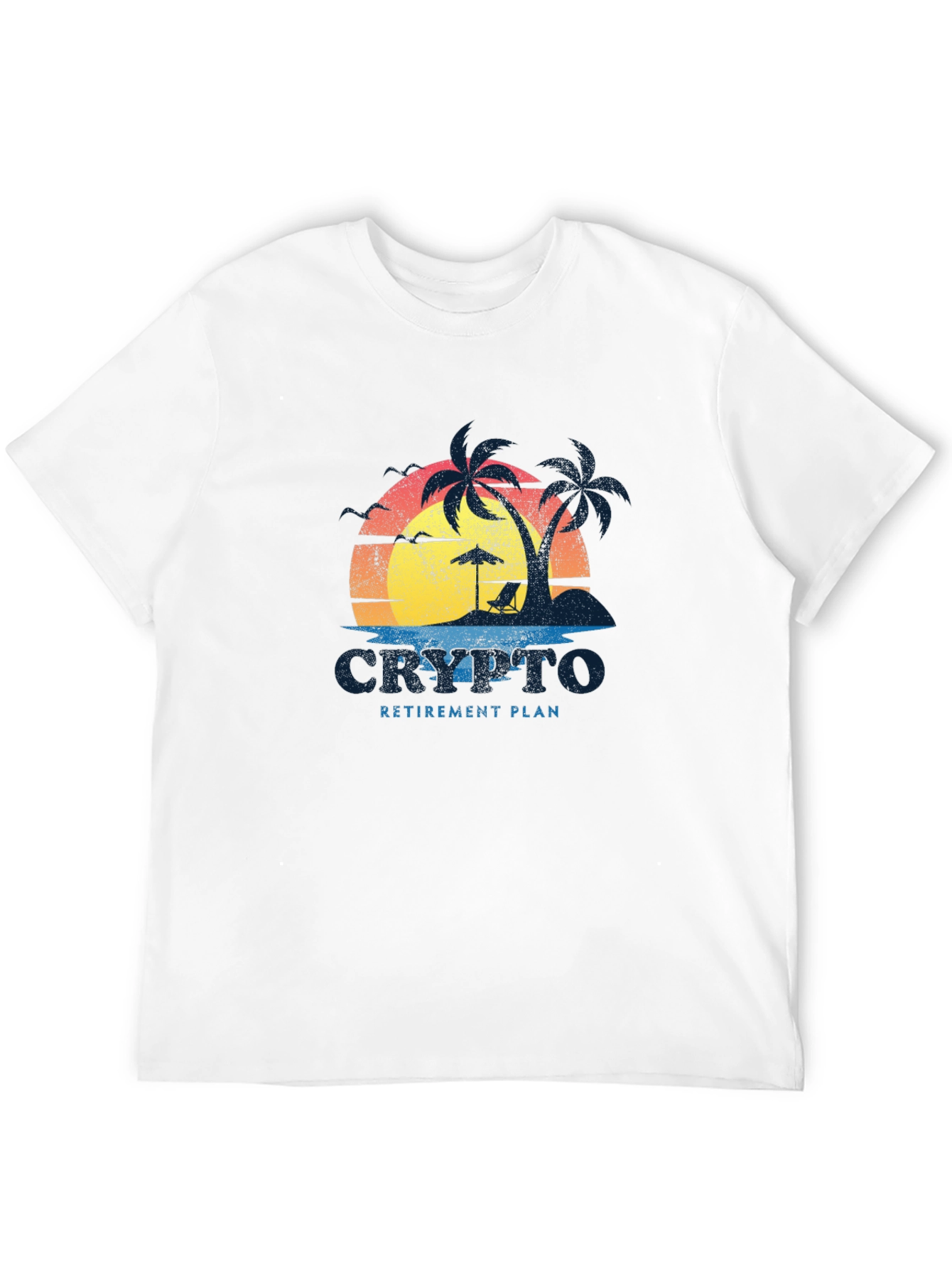 Crypto Retirement Plan T-Shirt: Beach Design