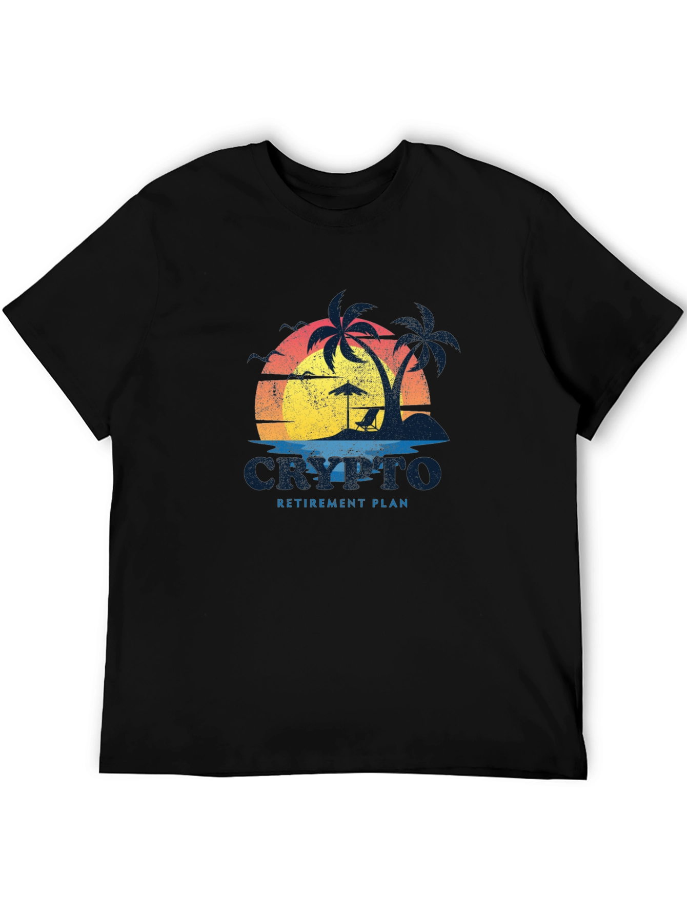 Crypto Retirement Plan T-Shirt: Beach Design