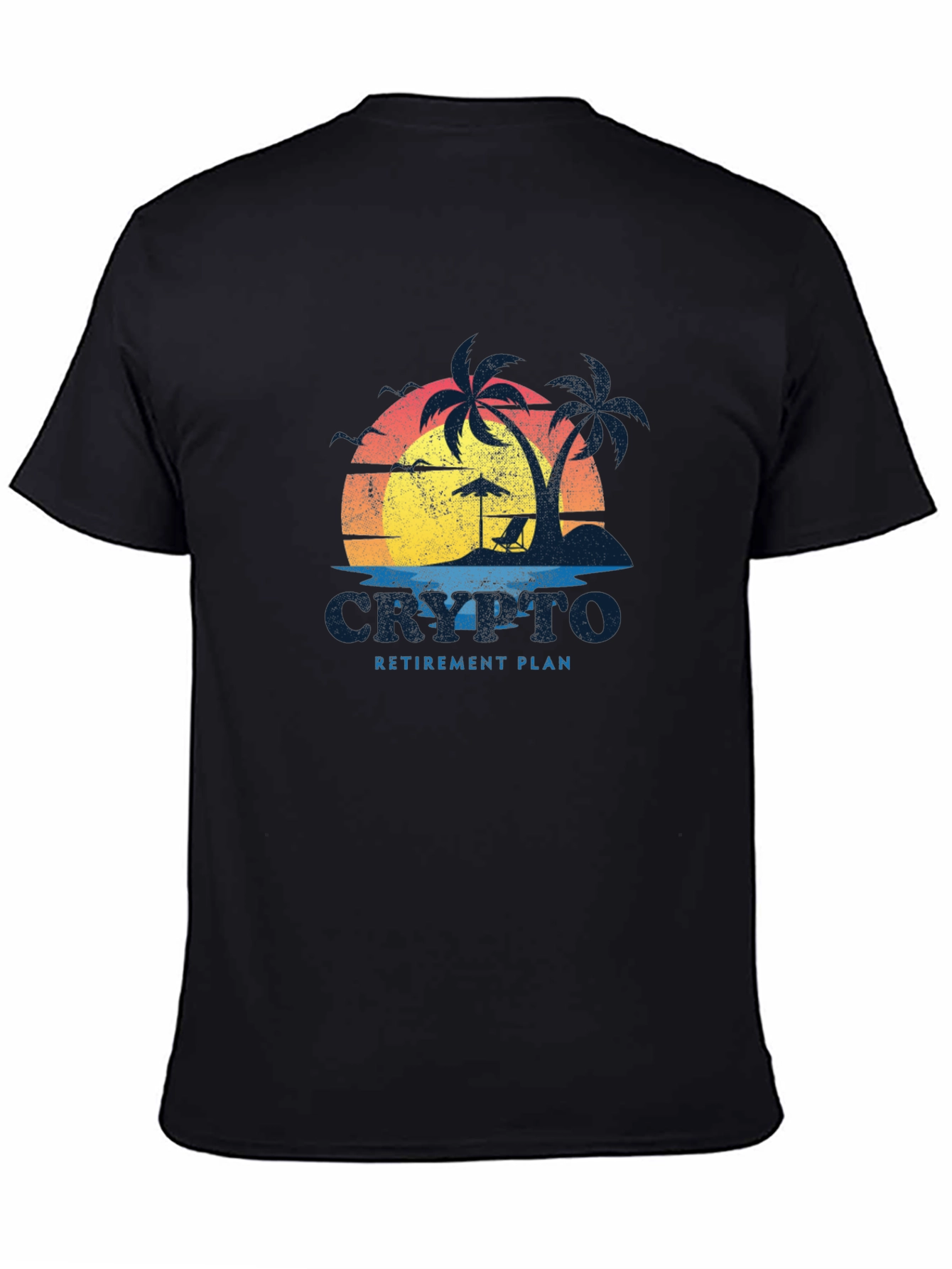 Crypto Retirement Plan T-Shirt: Beach Design