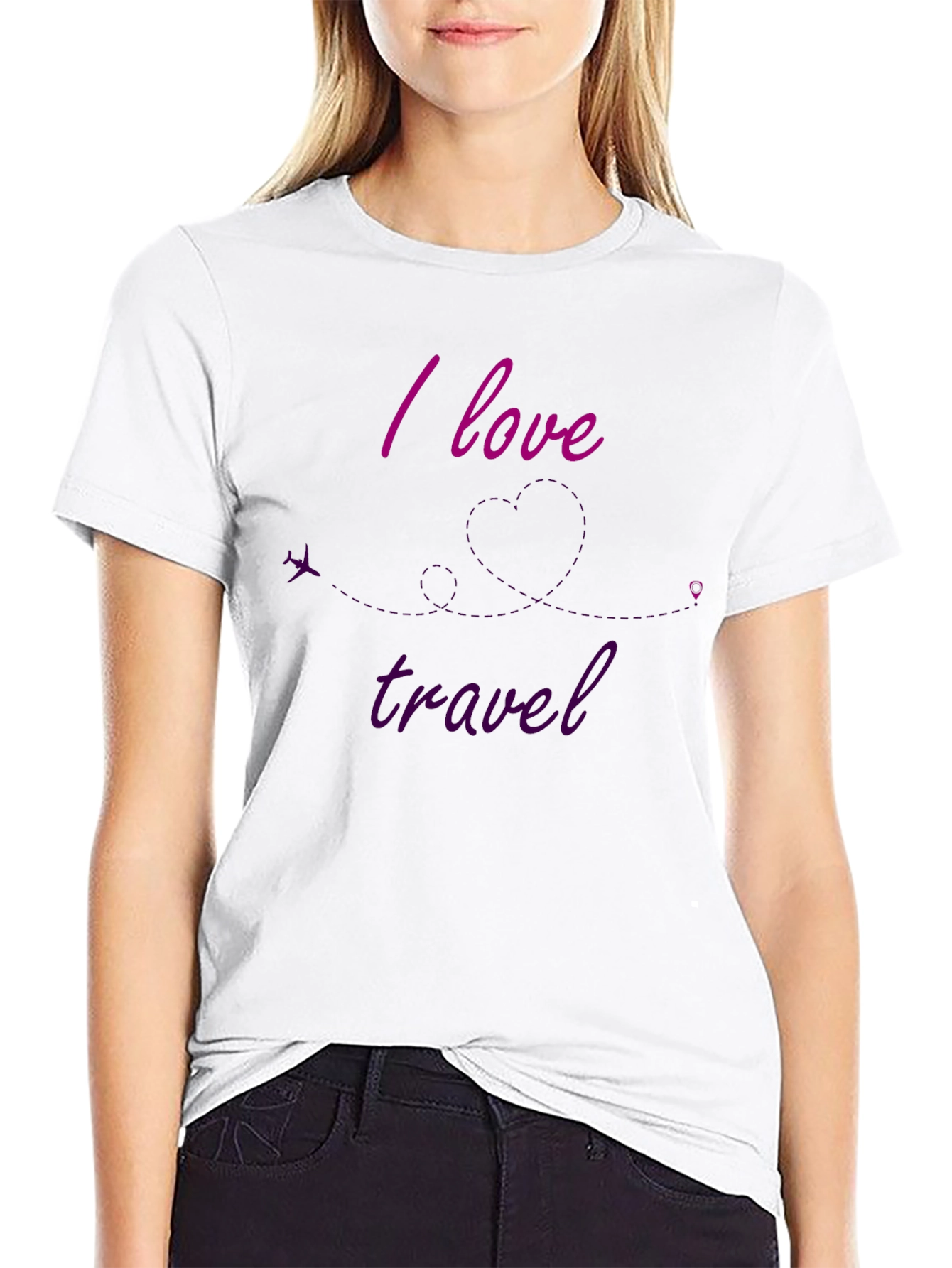 I Love To Travel Black T-Shirt