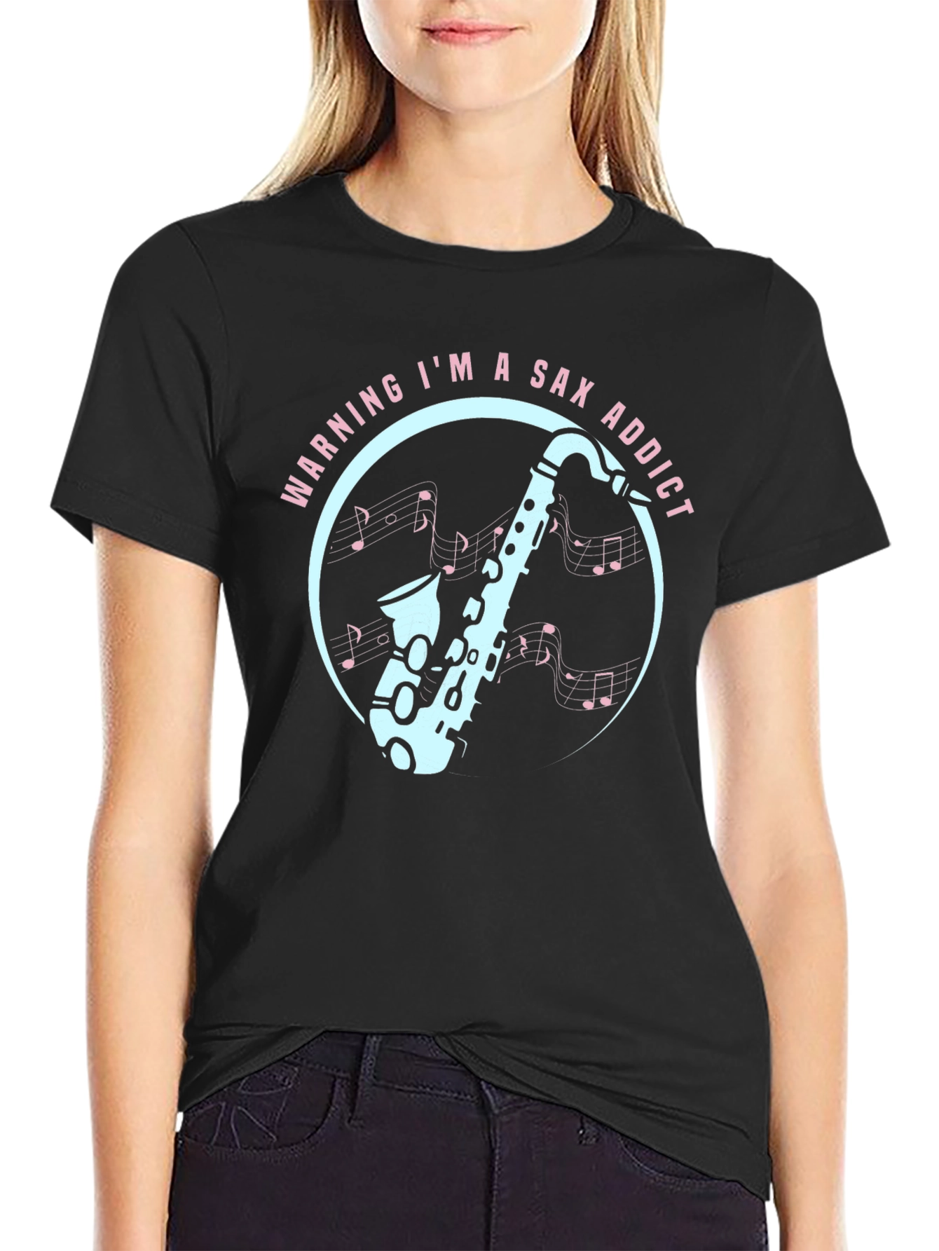 Sax Addict Graphic Tee - Musicians Humor T-Shirt
