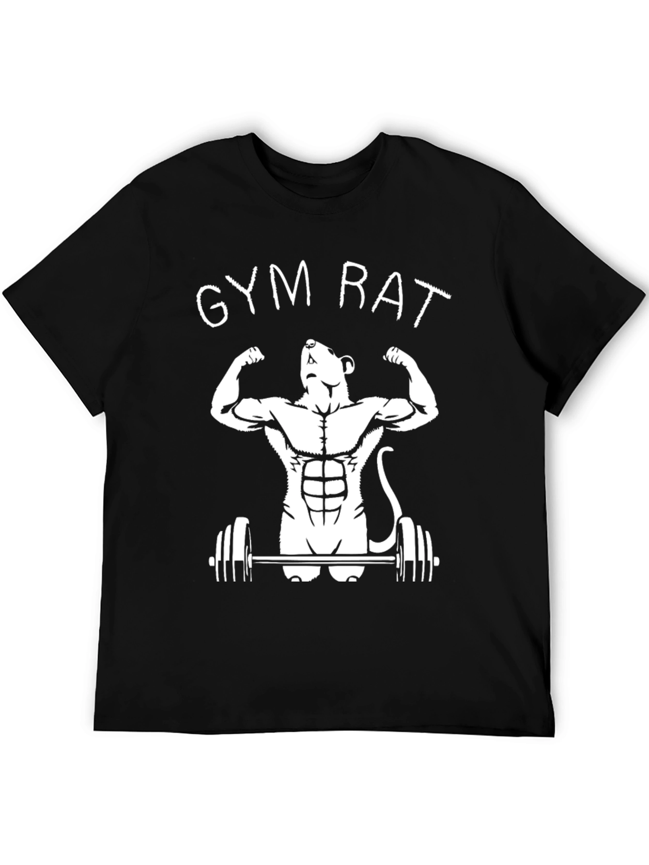 Gym Rat T-Shirt - Black Graphic Tee