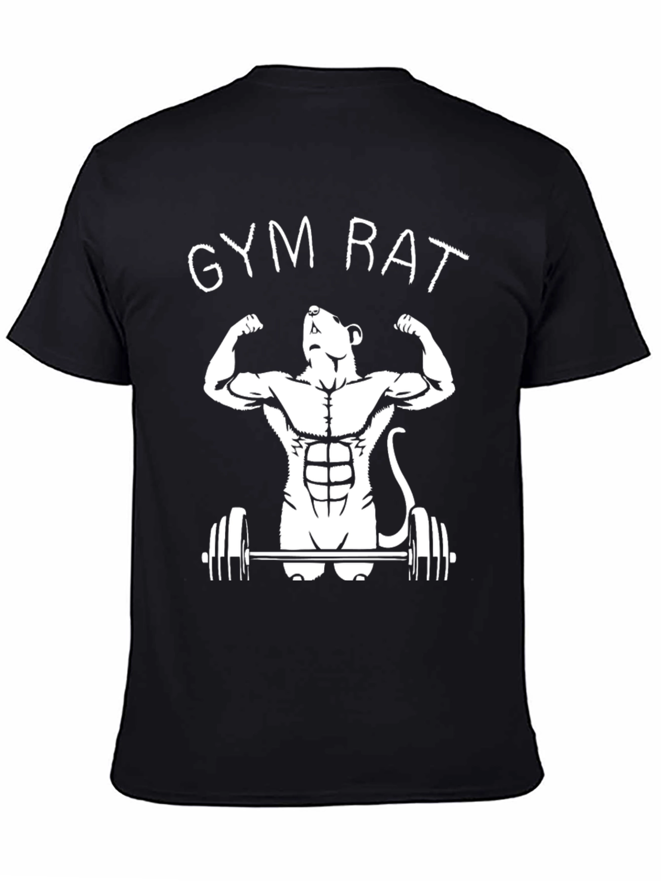 Gym Rat T-Shirt - Black Graphic Tee