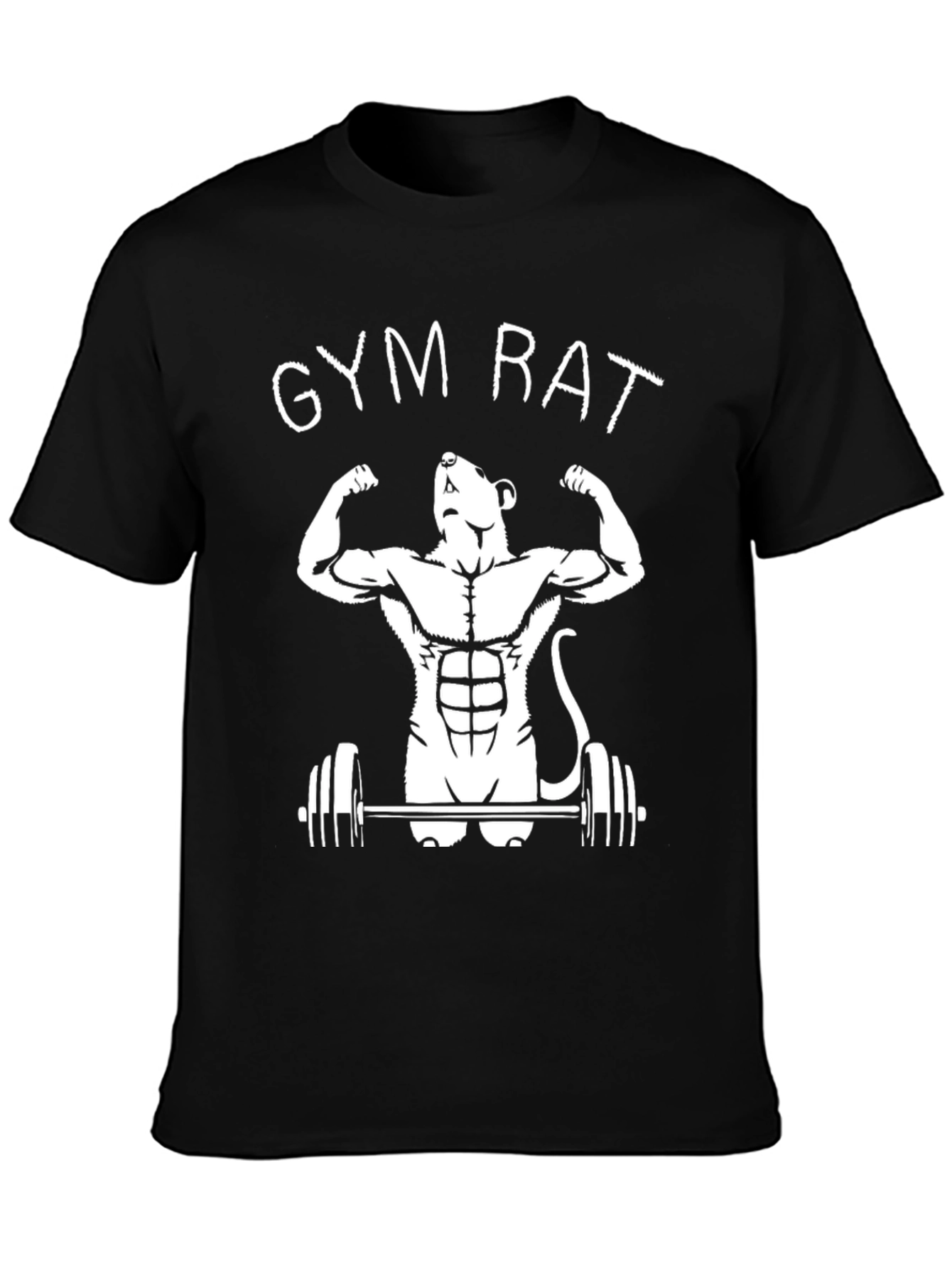 Gym Rat T-Shirt - Black Graphic Tee