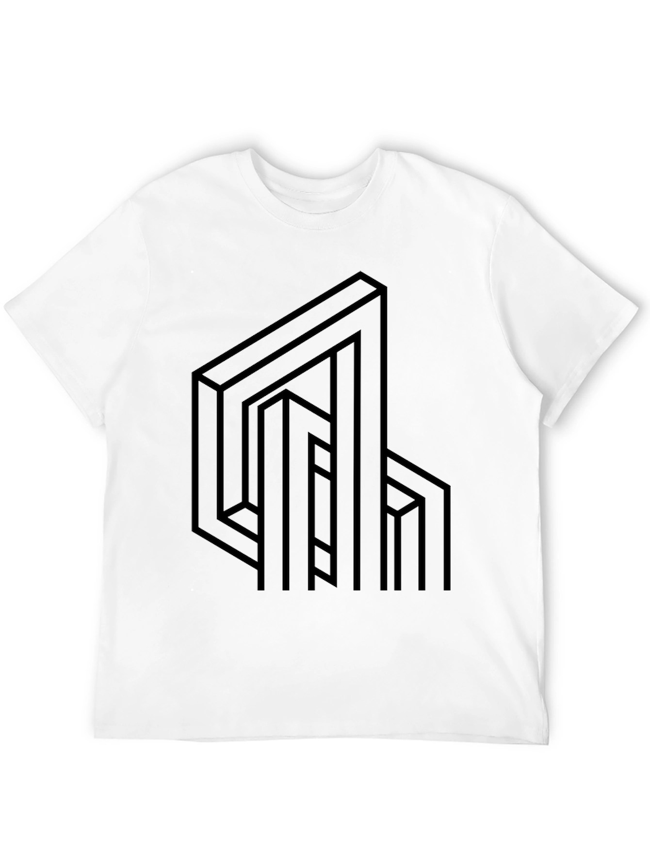Optical Illusion Graphic Tee - Abstract Design Shirt