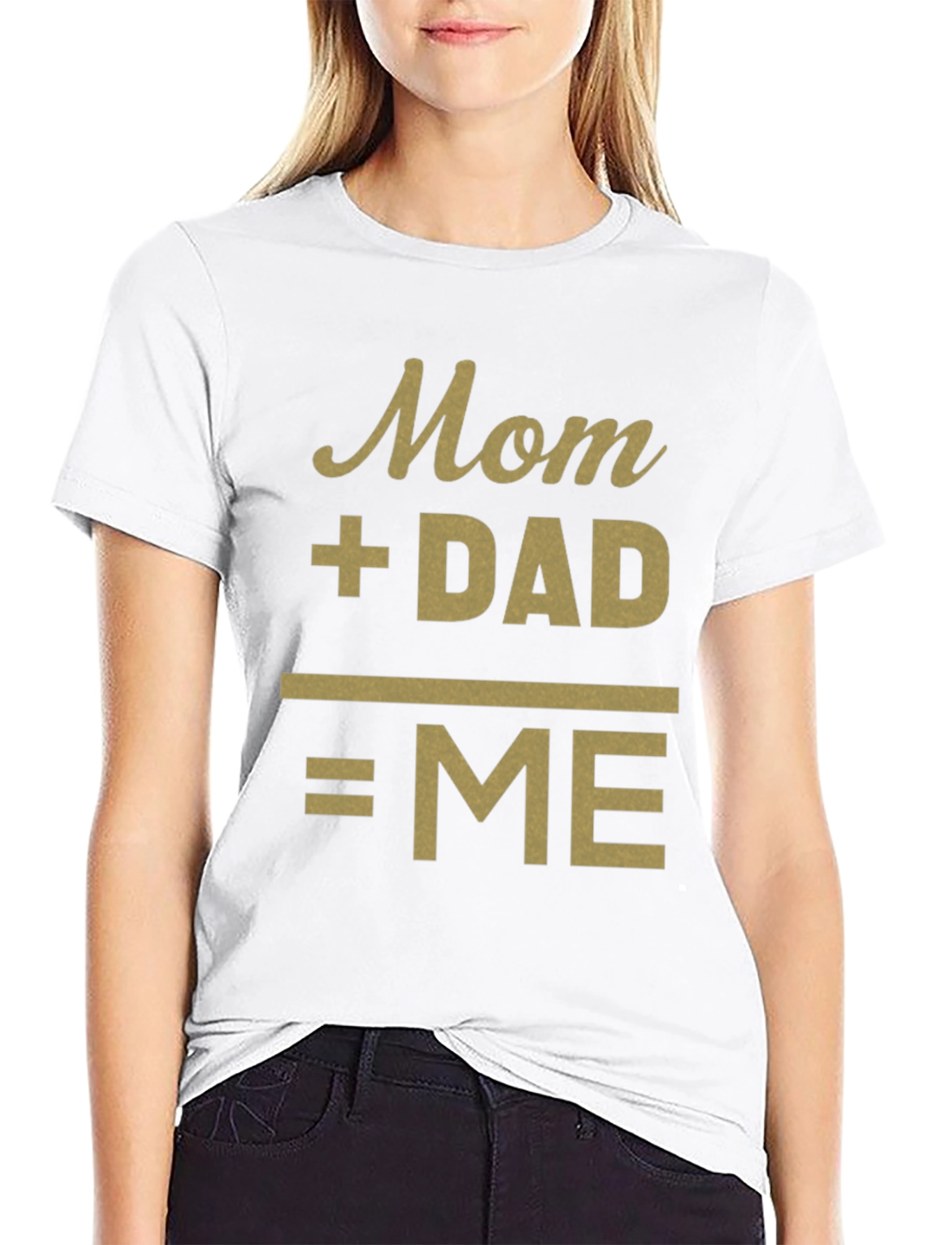 Mom + Dad = ME Black T-Shirt
