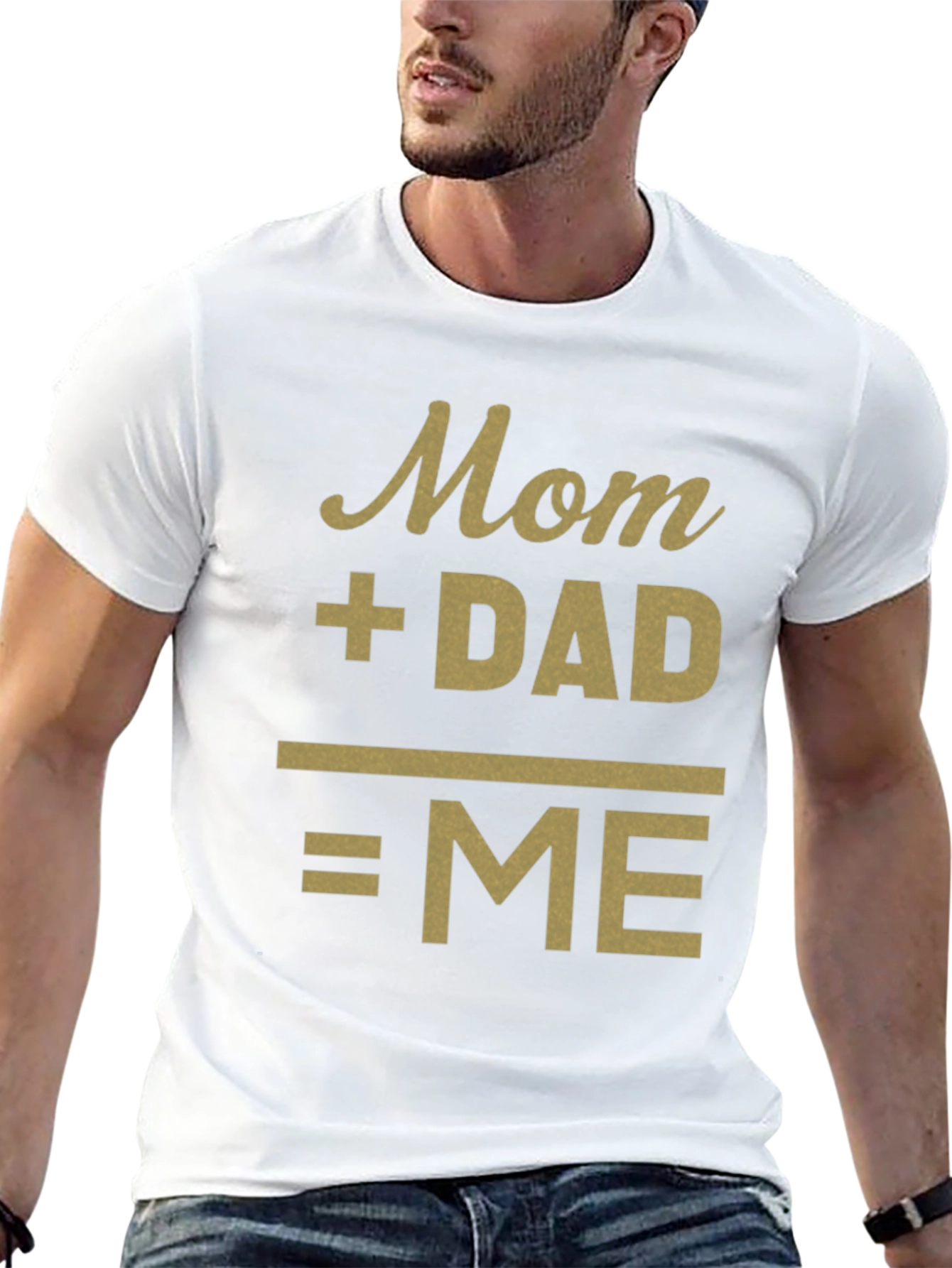 Mom + Dad = ME Black T-Shirt