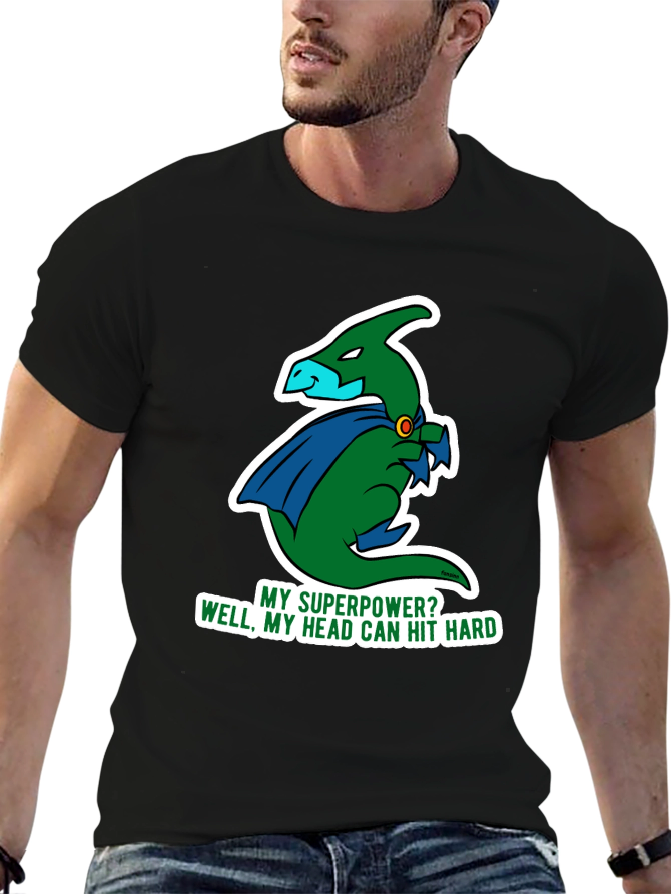 Dino Superpower T-Shirt - Funny Cartoon Graphic Tee