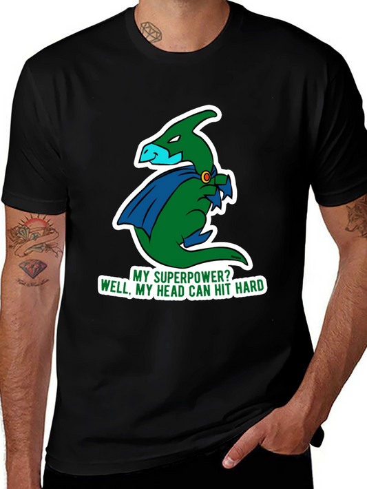 Dino Superpower T-Shirt - Funny Cartoon Graphic Tee
