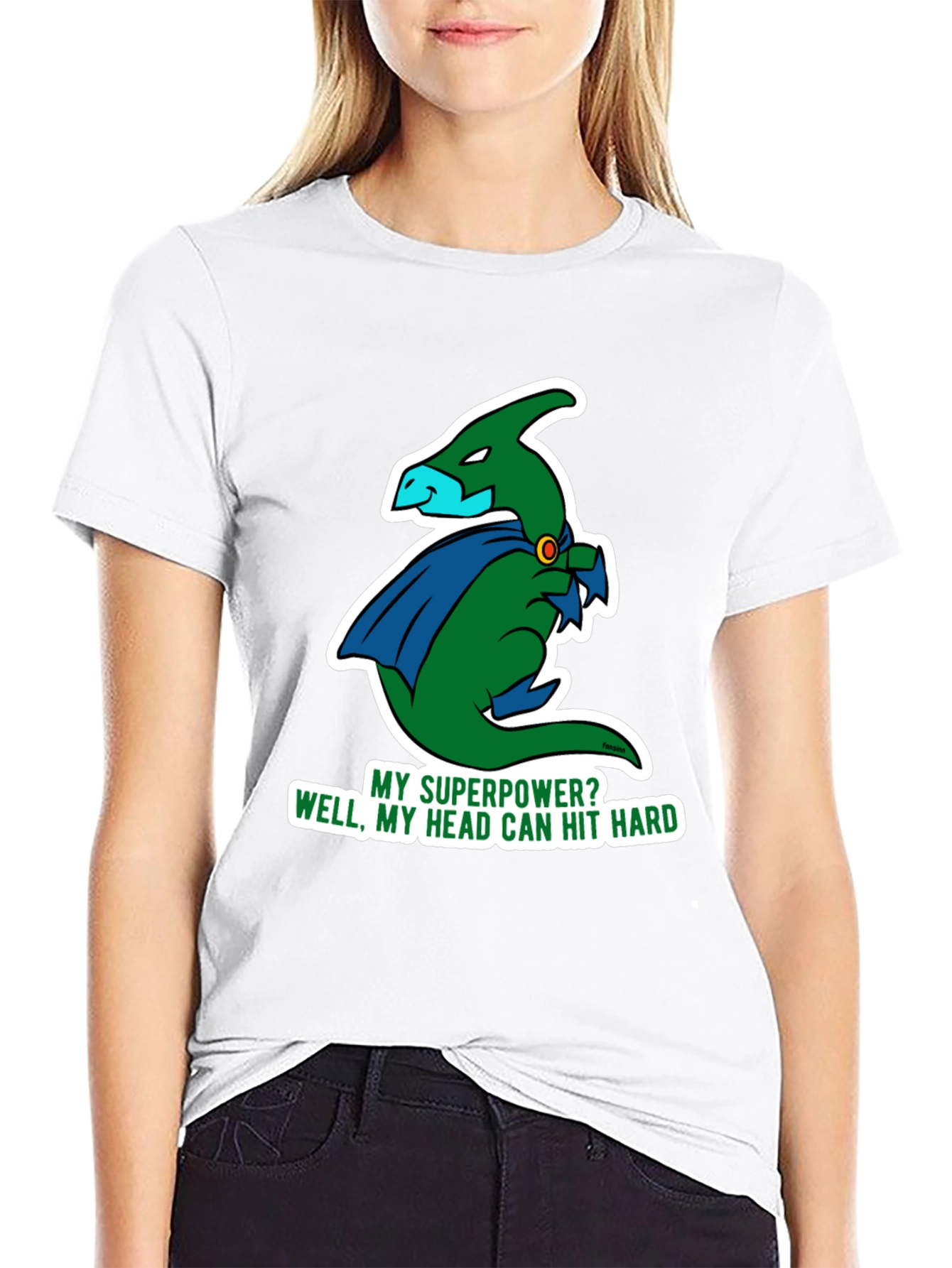 Dino Superpower T-Shirt - Funny Cartoon Graphic Tee