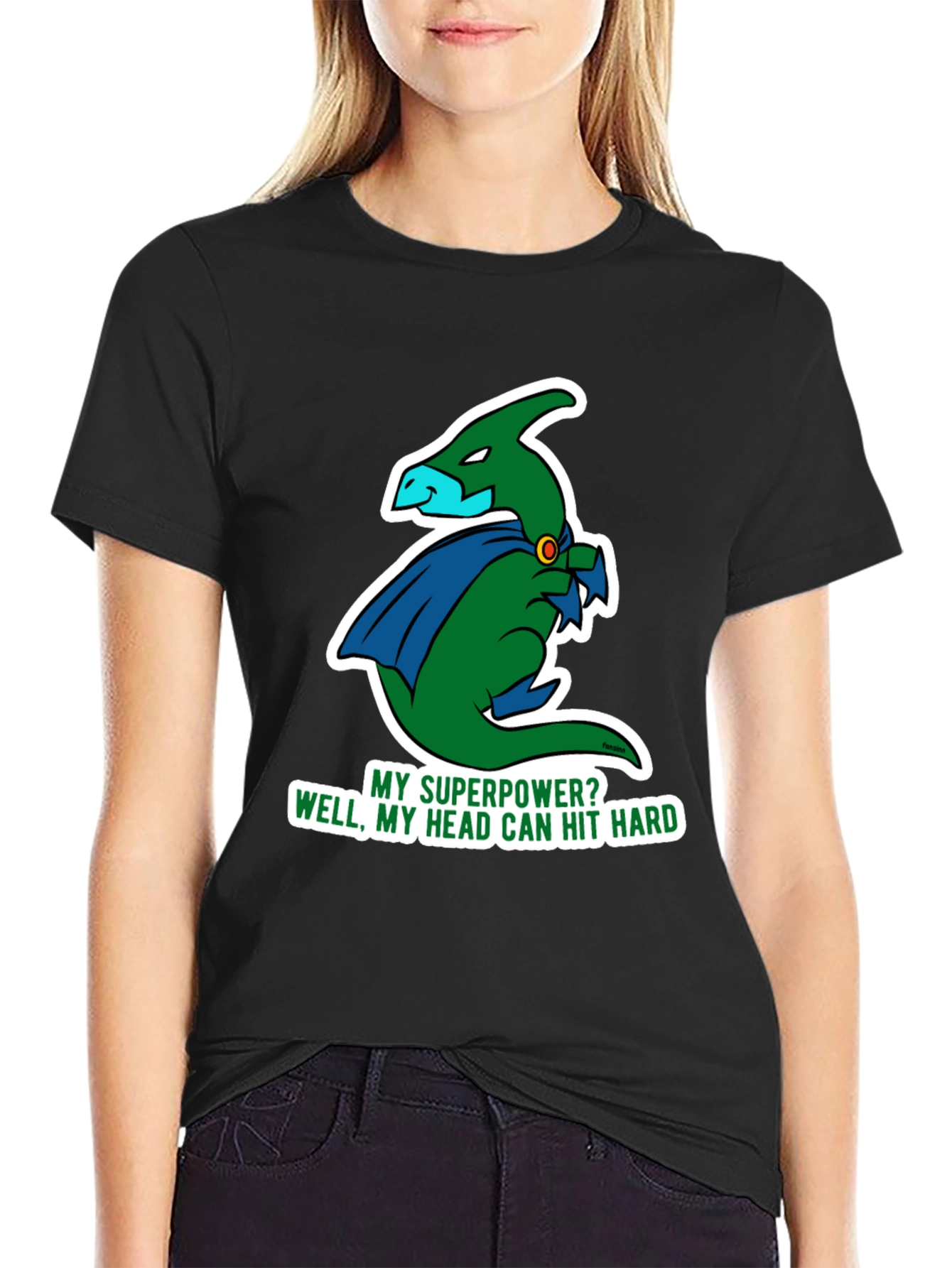 Dino Superpower T-Shirt - Funny Cartoon Graphic Tee