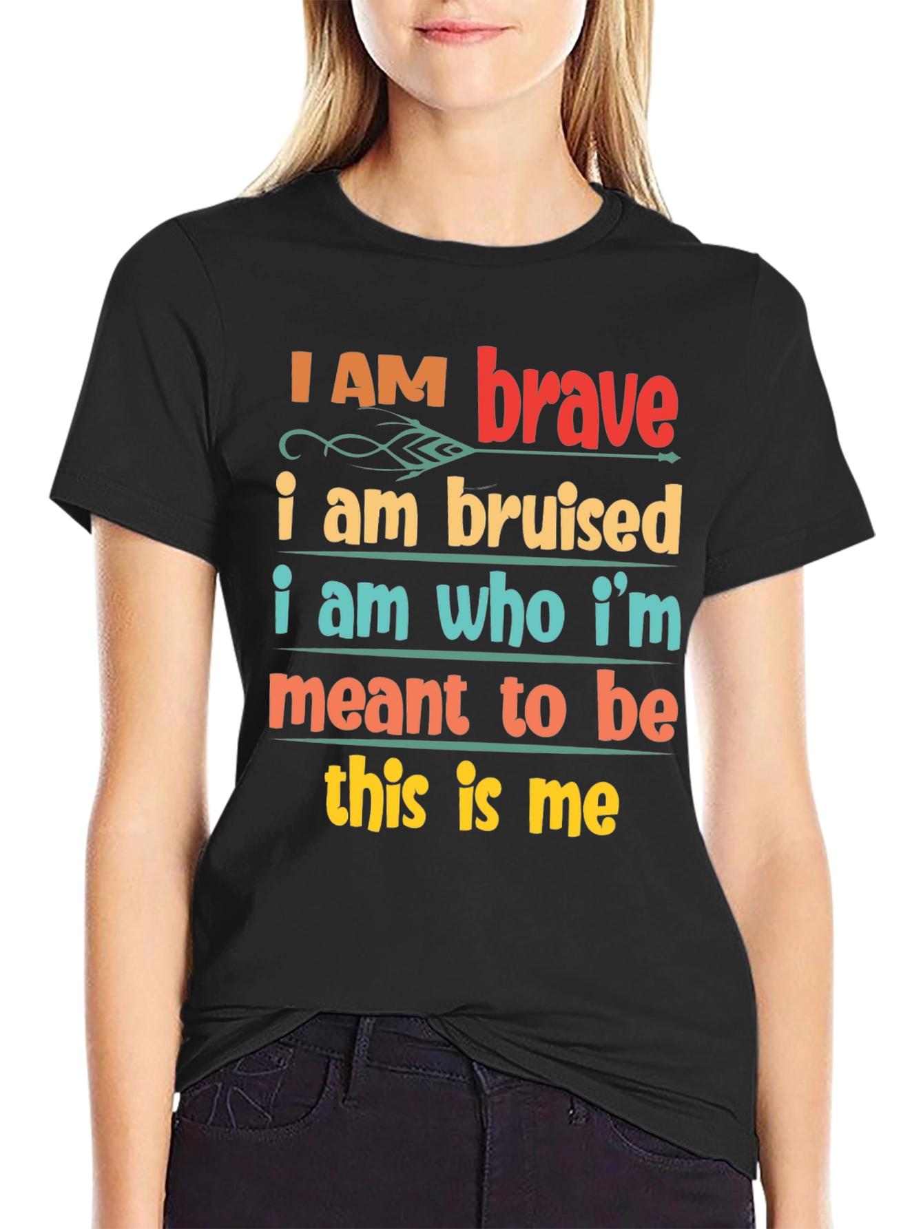 Inspirational Graphic Tee - Brave Bruised T-Shirt