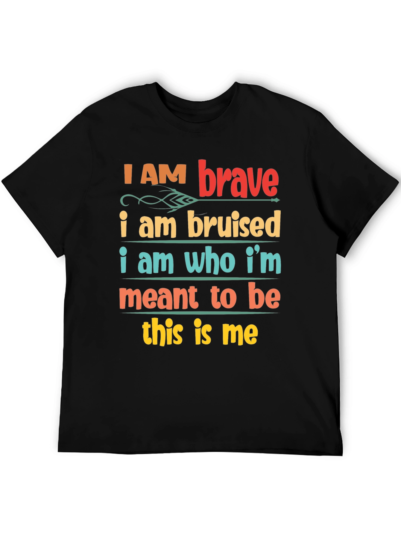 Inspirational Graphic Tee - Brave Bruised T-Shirt