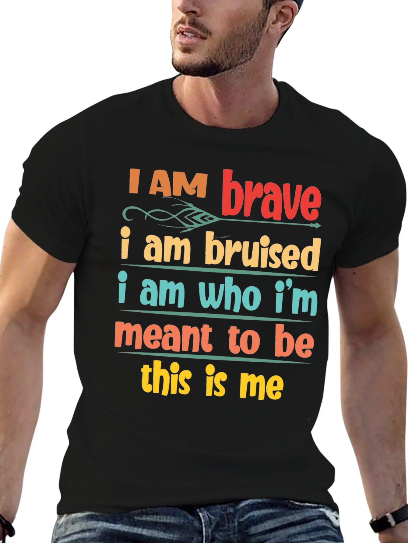 Inspirational Graphic Tee - Brave Bruised T-Shirt