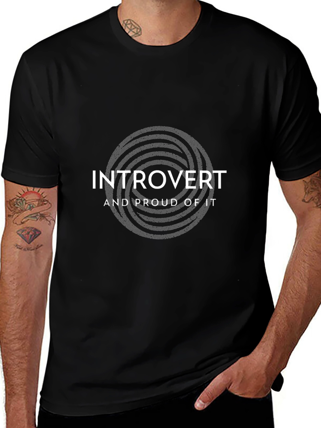 Introvert Pride T-Shirt - Black Cotton Tee