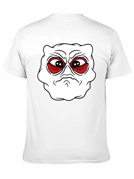 Grumpy Face Graphic Tee - Black