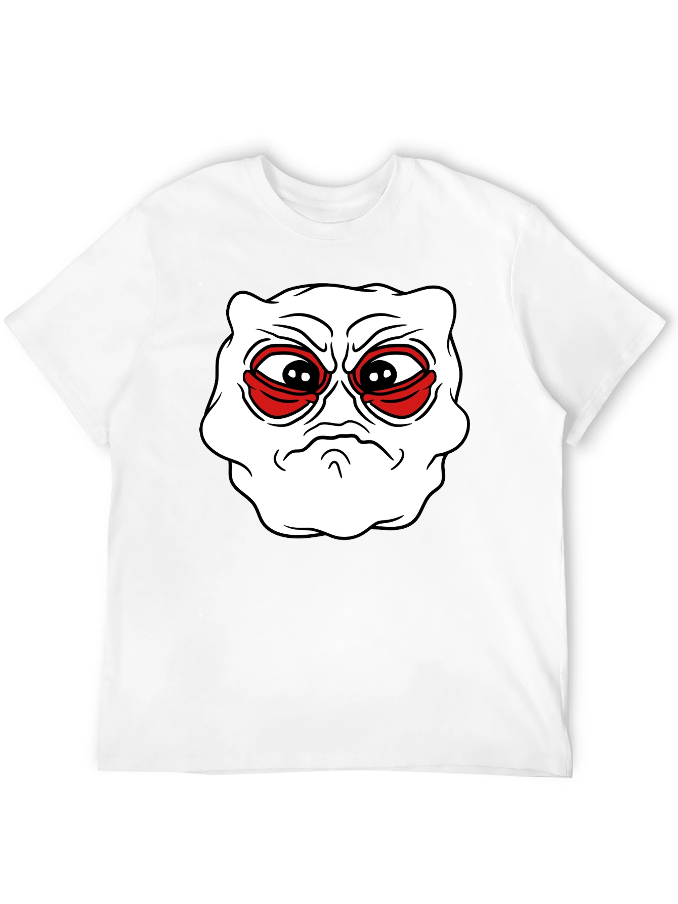 Grumpy Face Graphic Tee - Black