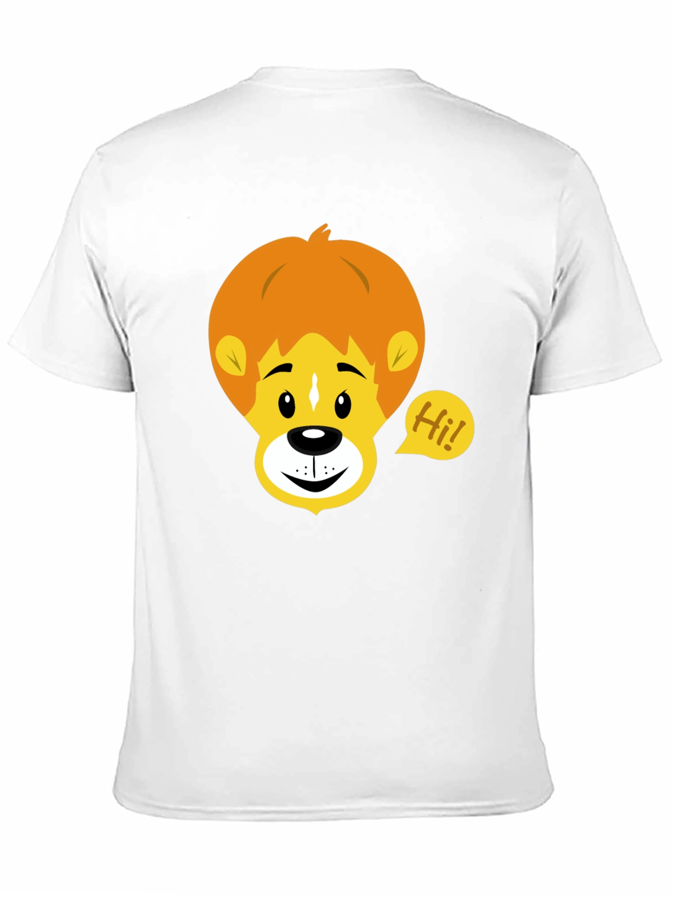 Cartoon Lion Graphic Tee - Black