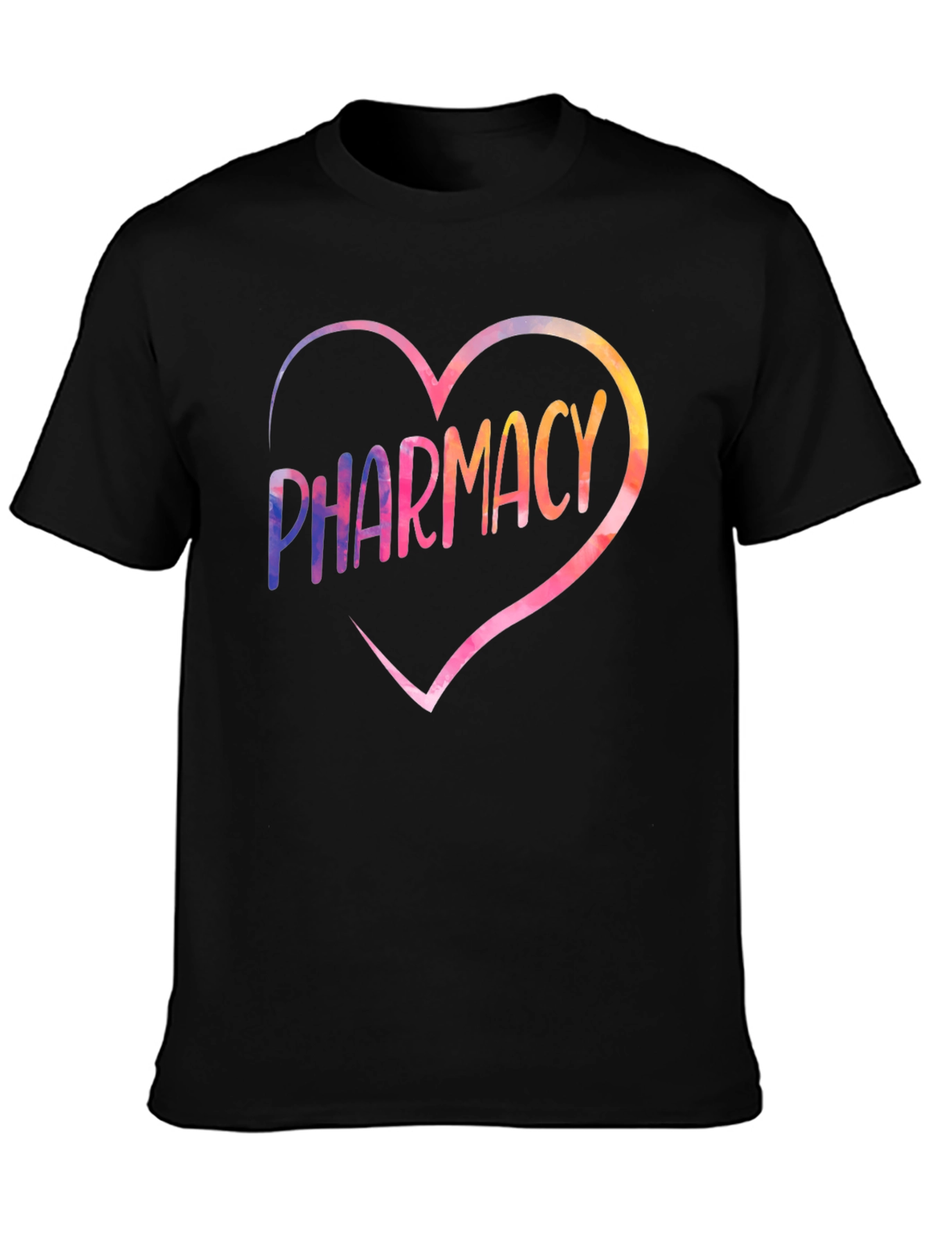 Pharmacy Heart Graphic Tee - Black