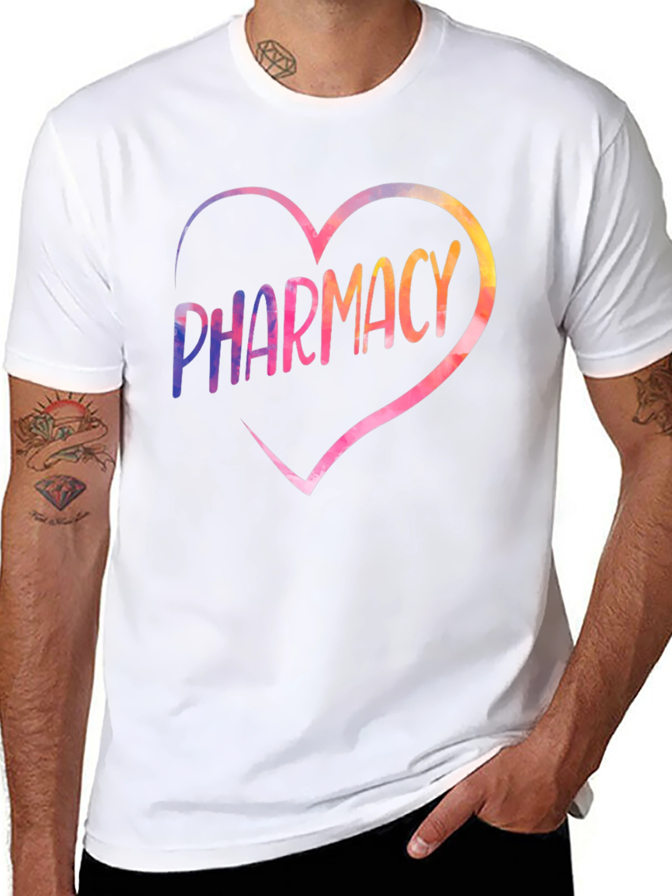 Pharmacy Heart Graphic Tee - Black