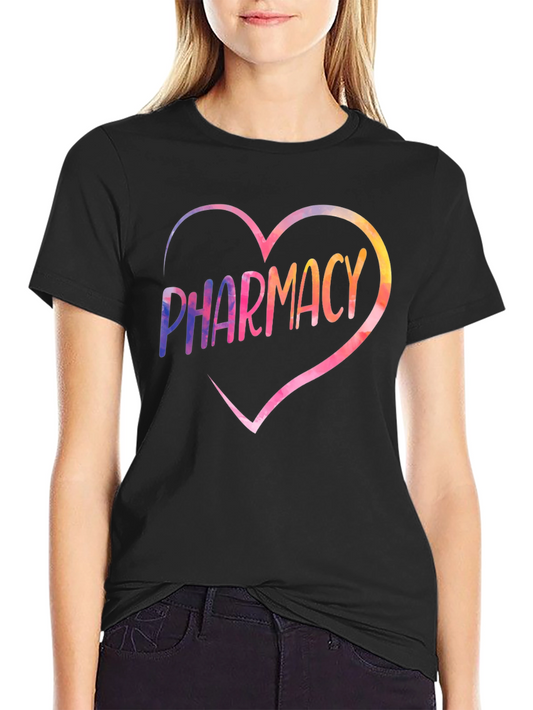 Pharmacy Heart Graphic Tee - Black