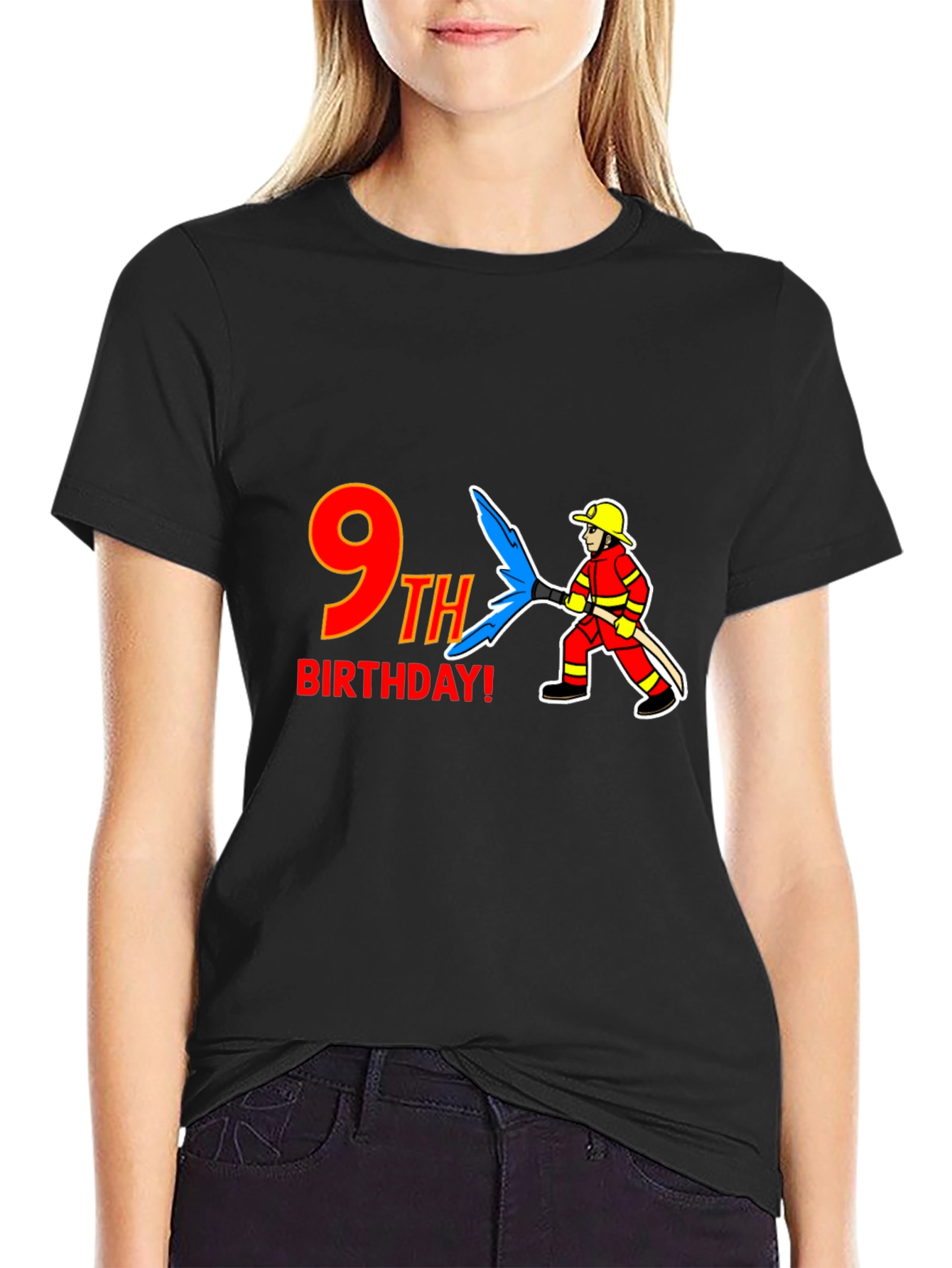 9th Birthday Firefighter T-Shirt