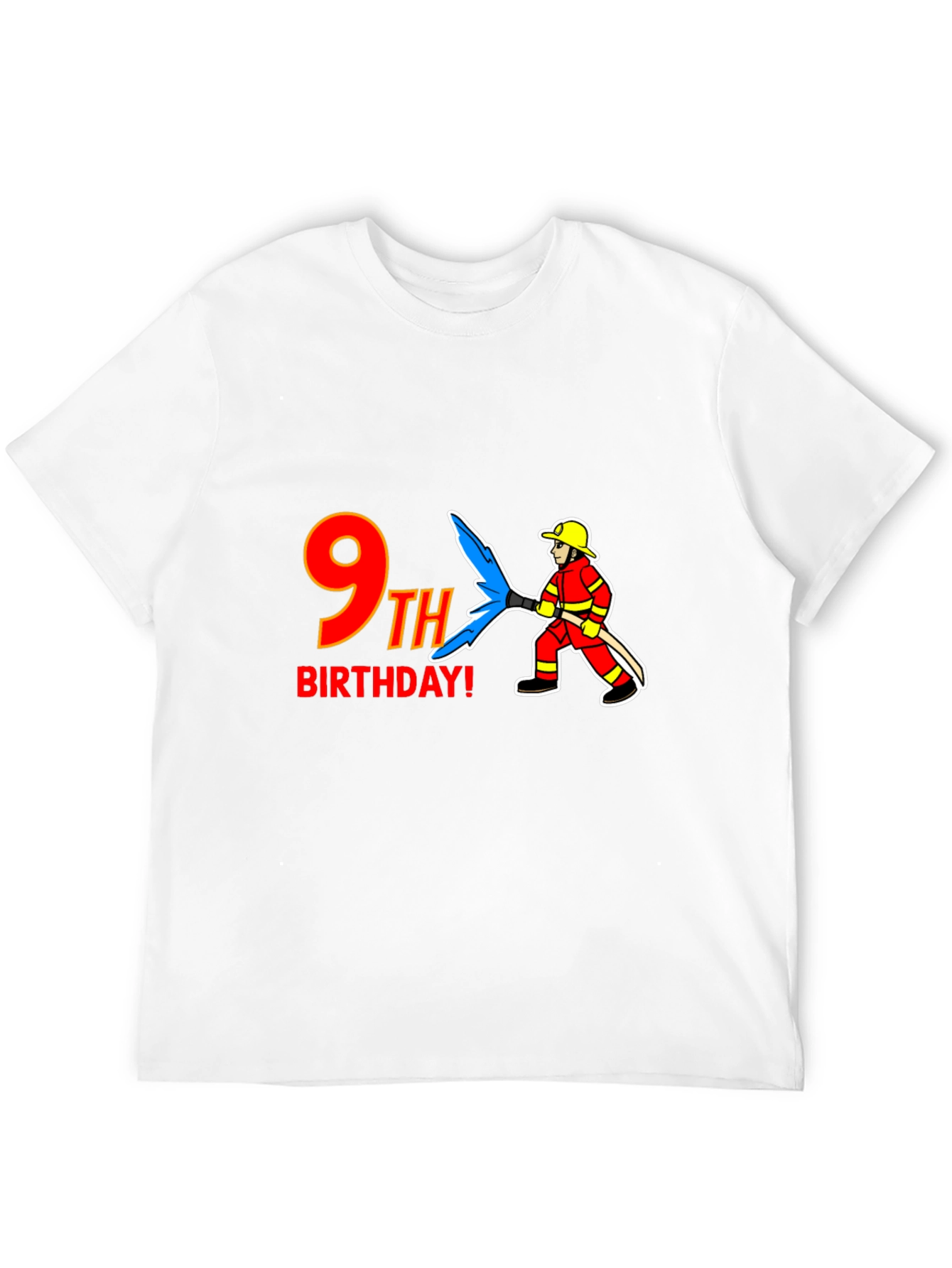 9th Birthday Firefighter T-Shirt