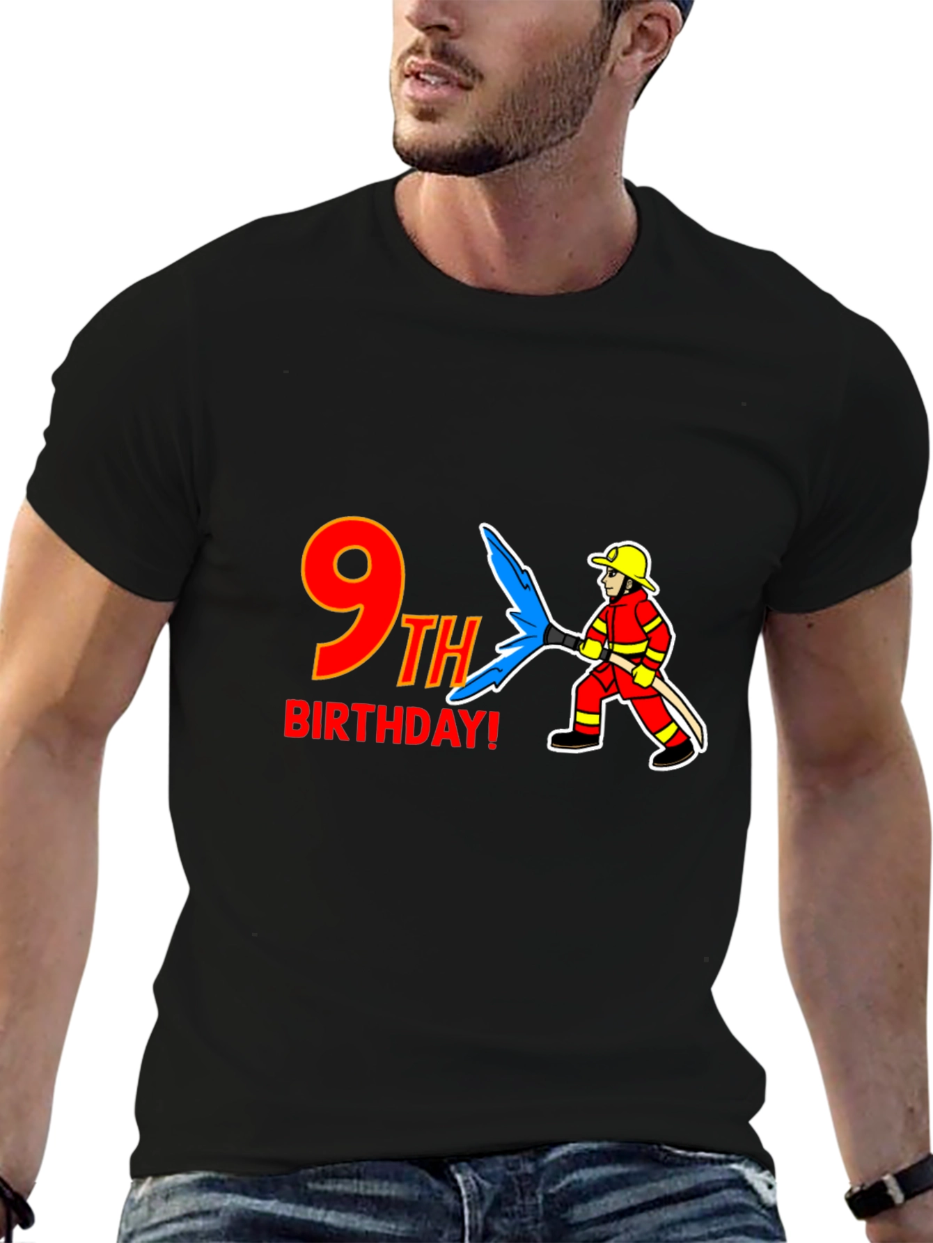 9th Birthday Firefighter T-Shirt