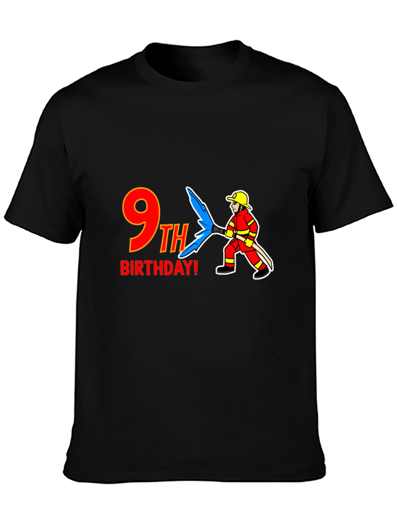 9th Birthday Firefighter T-Shirt