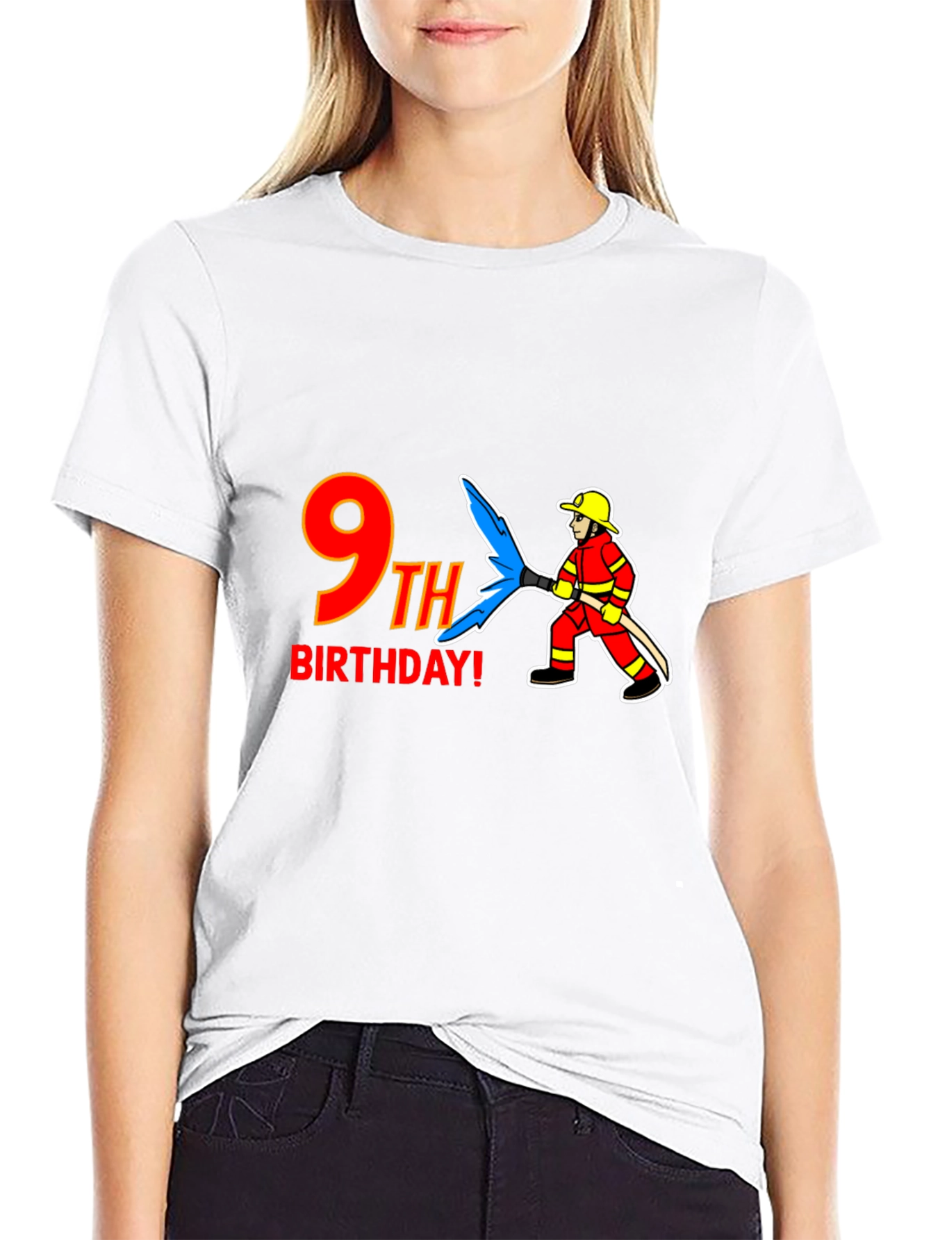 9th Birthday Firefighter T-Shirt