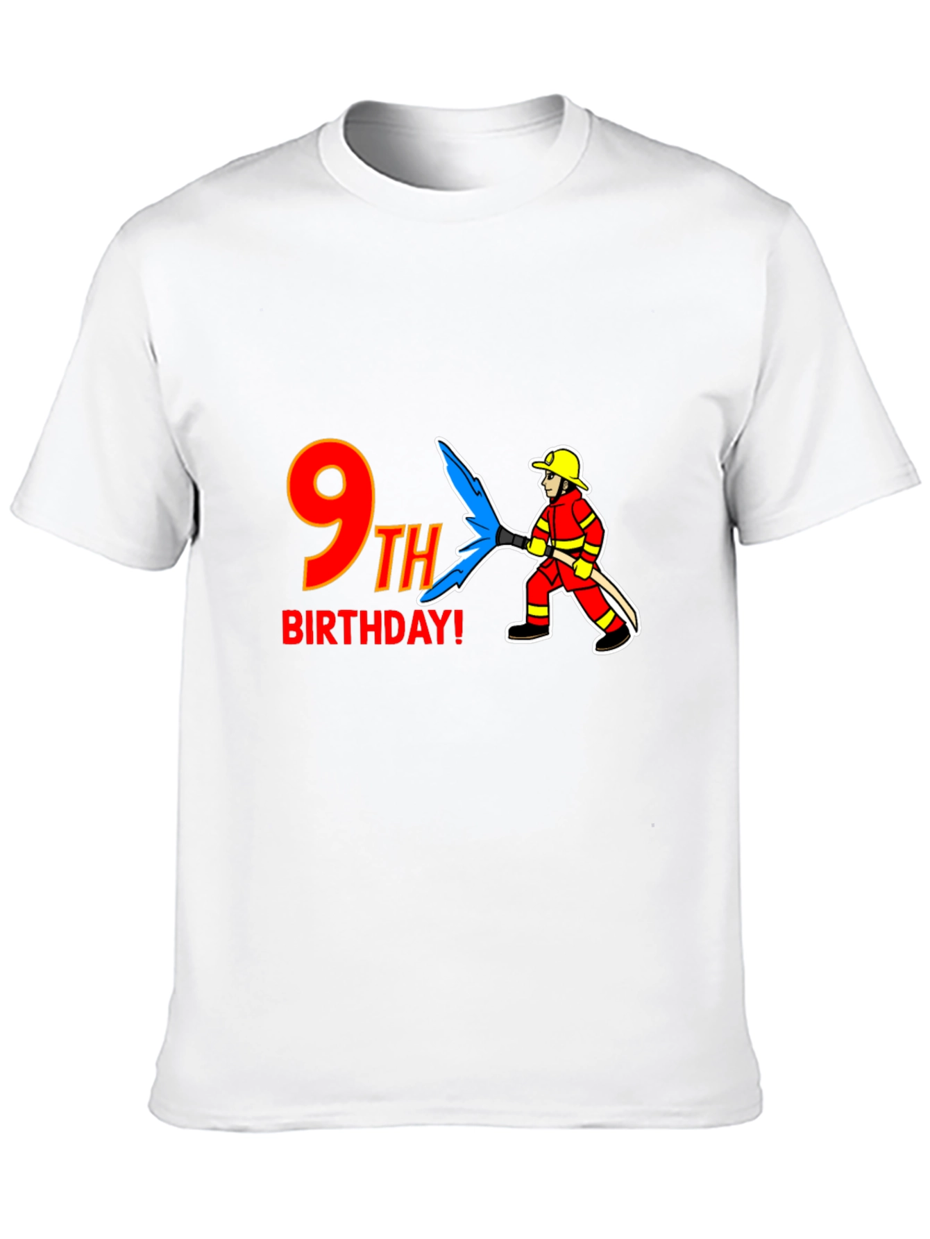 9th Birthday Firefighter T-Shirt