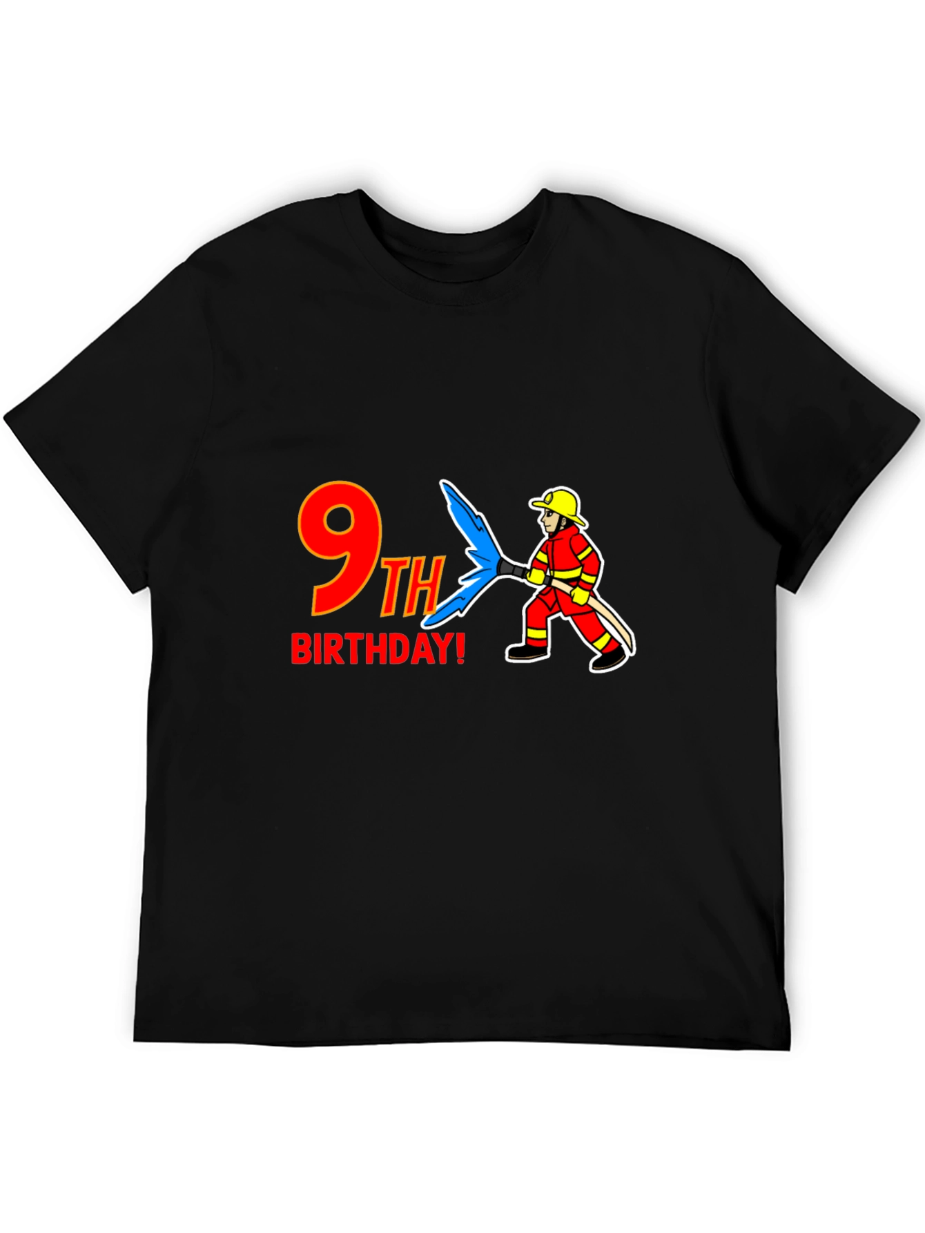 9th Birthday Firefighter T-Shirt