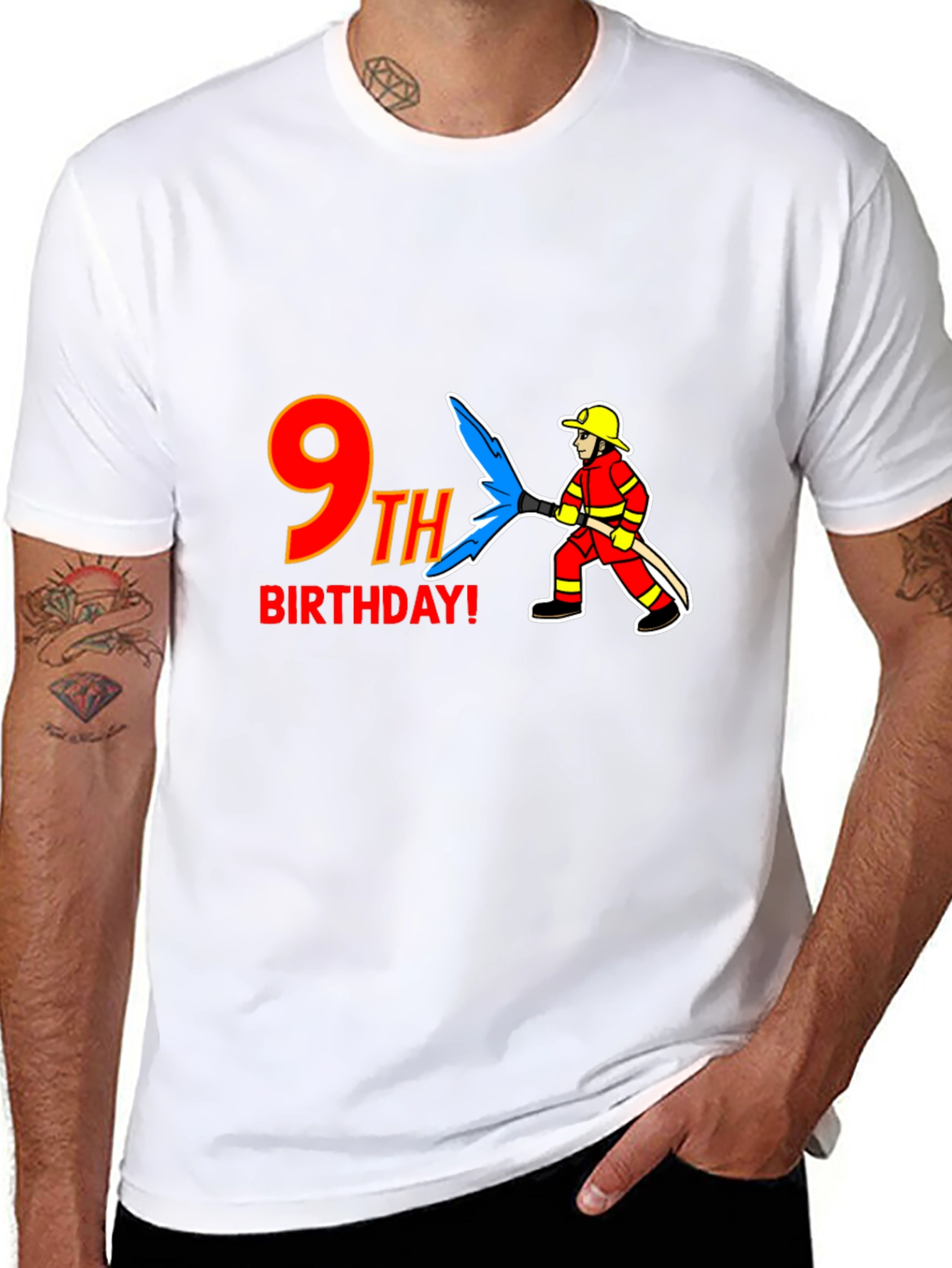 9th Birthday Firefighter T-Shirt