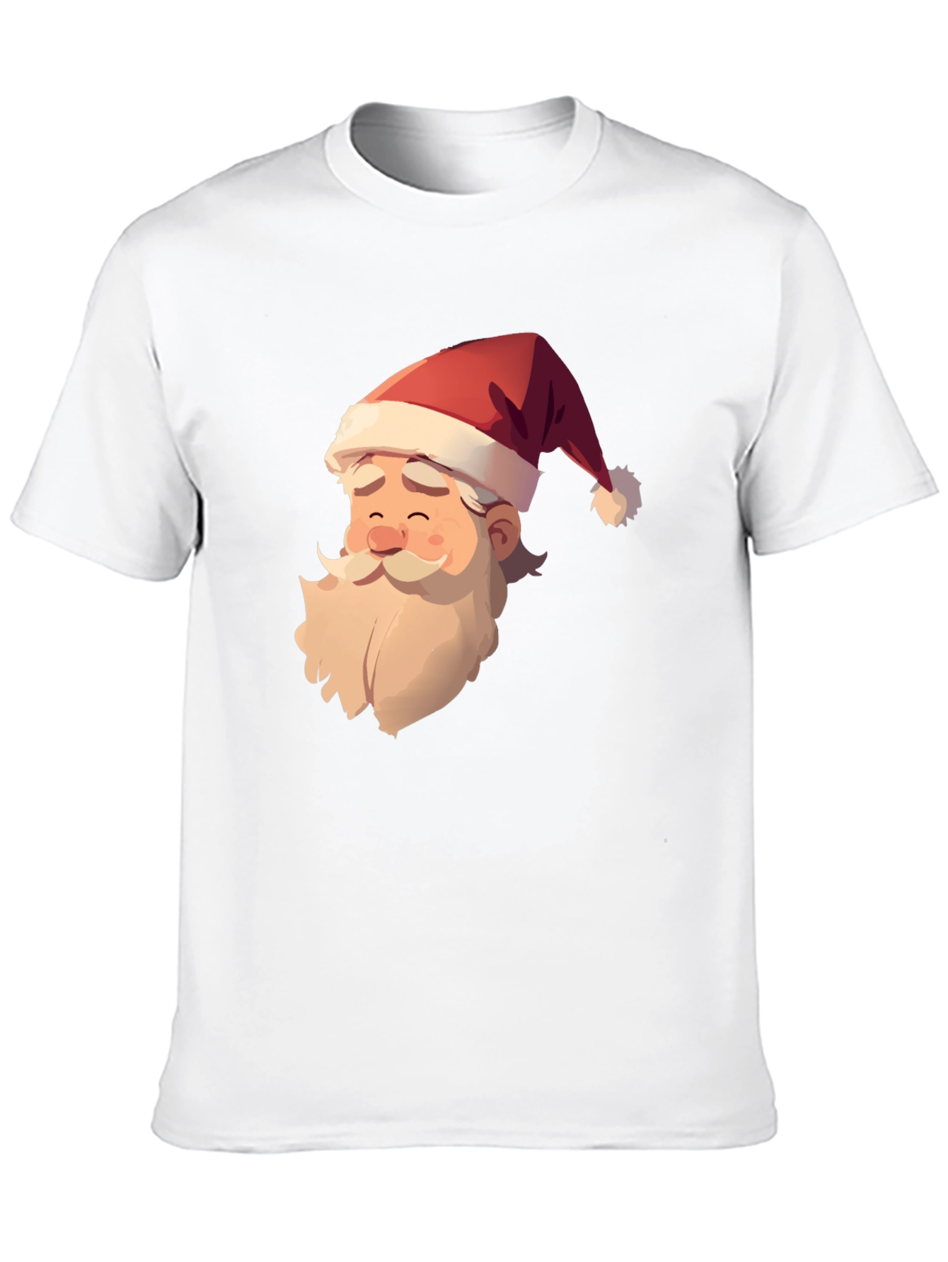 Santa Claus Graphic Print Black T-Shirt