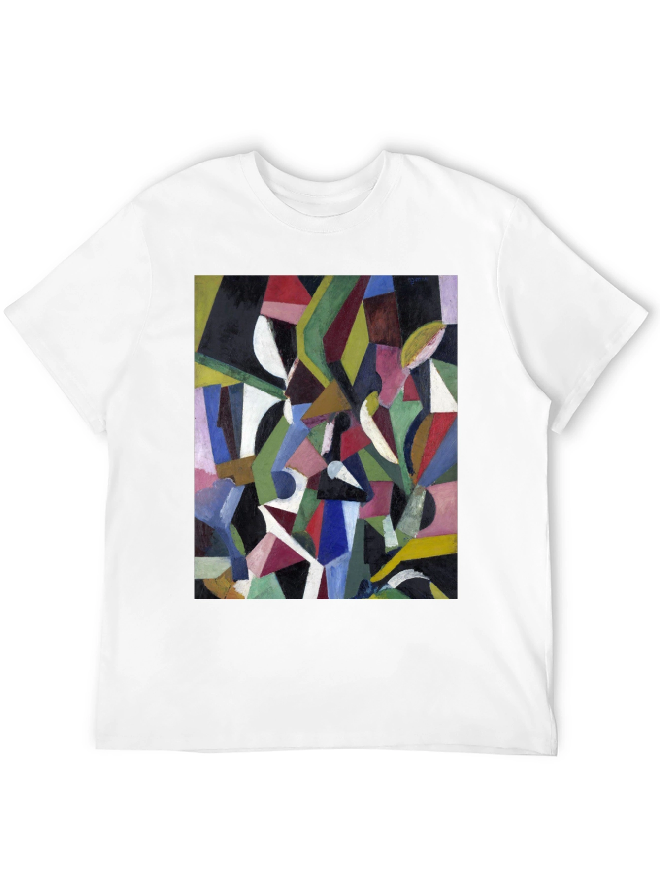 Abstract Art Graphic Print Black T-Shirt