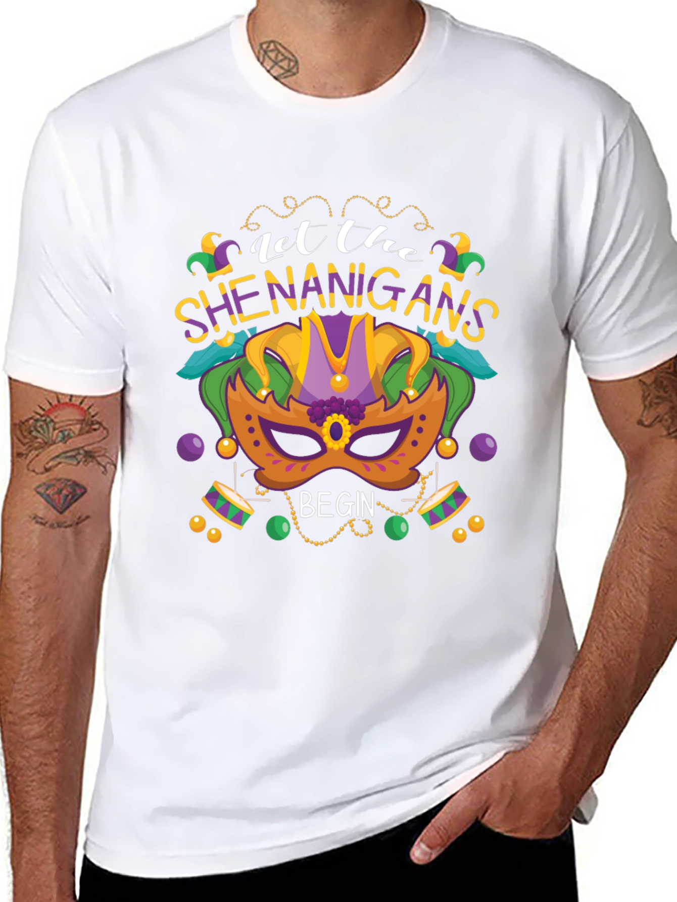 Let the Shenanigans Begin Mardi Gras T-Shirt