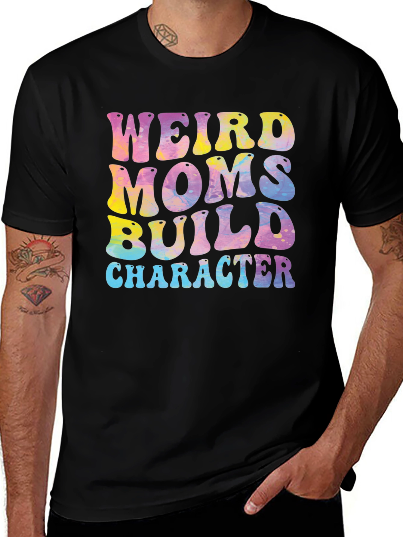 Weird Moms Build Character Graphic Tee
