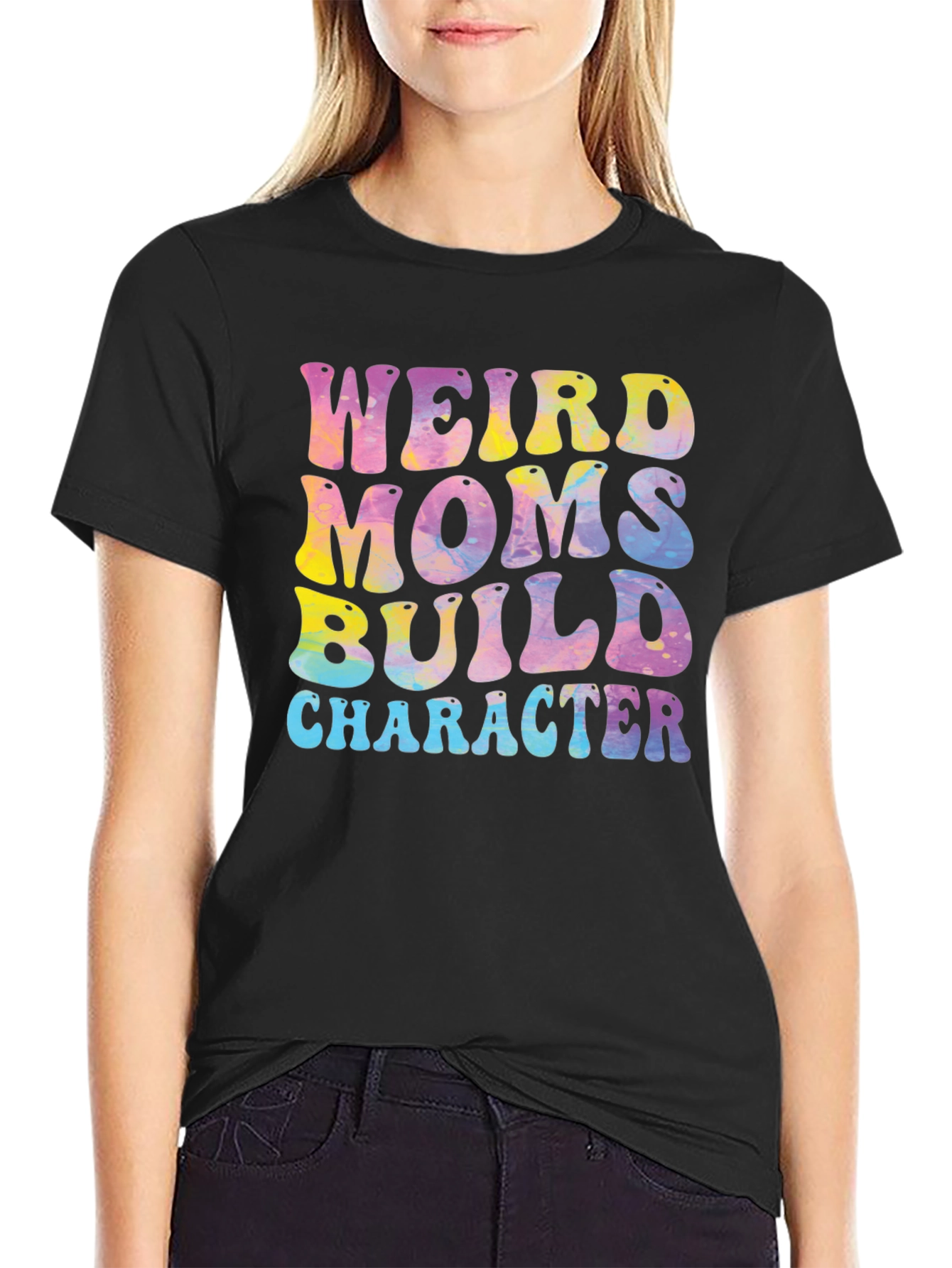 Weird Moms Build Character Graphic Tee