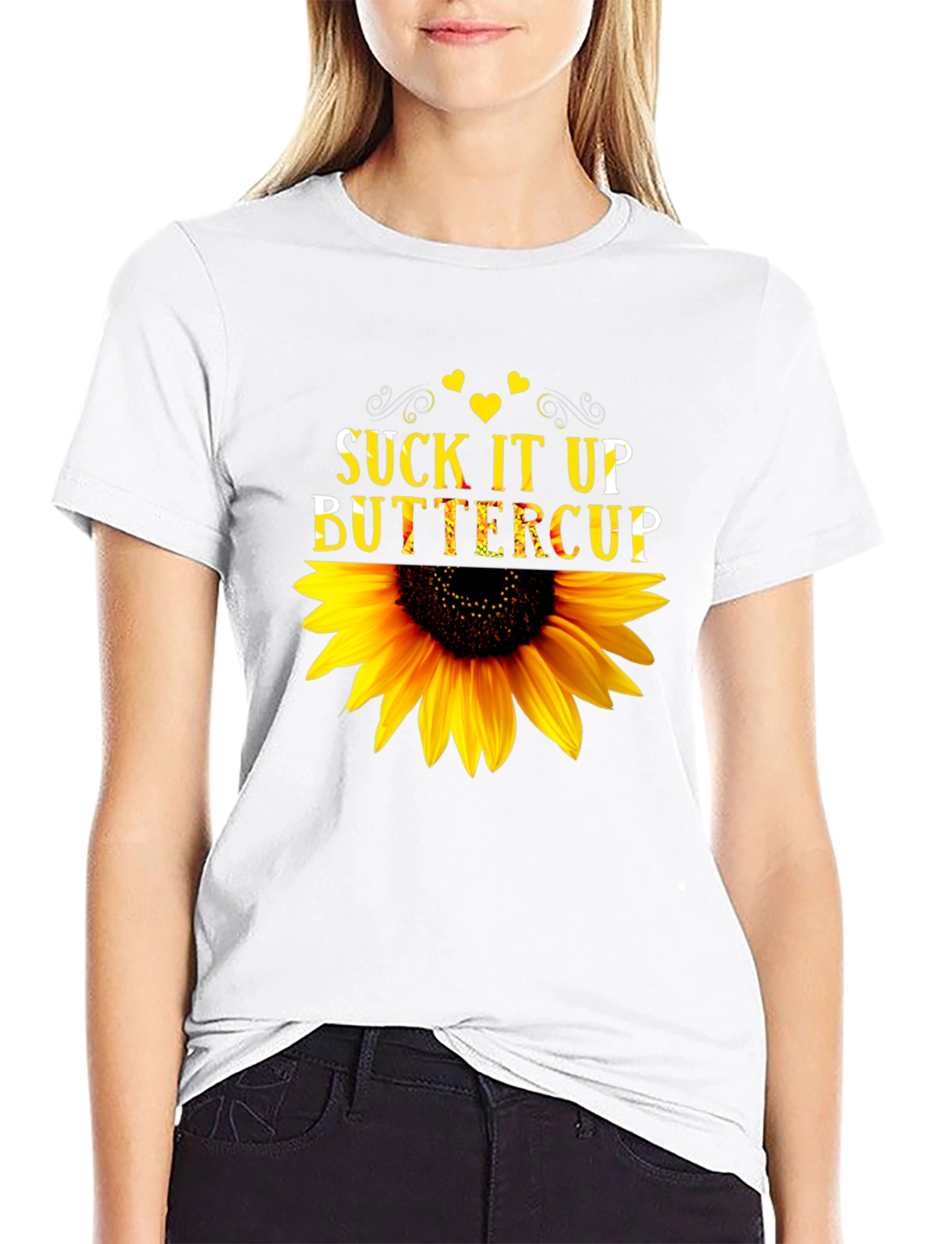 Suck It Up Buttercup Sunflower Graphic T-Shirt