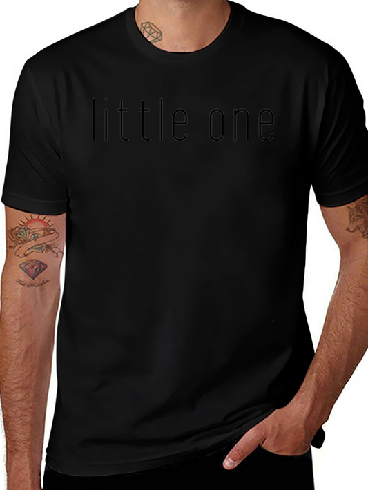 Little One Black Graphic Tee - Minimalist Design