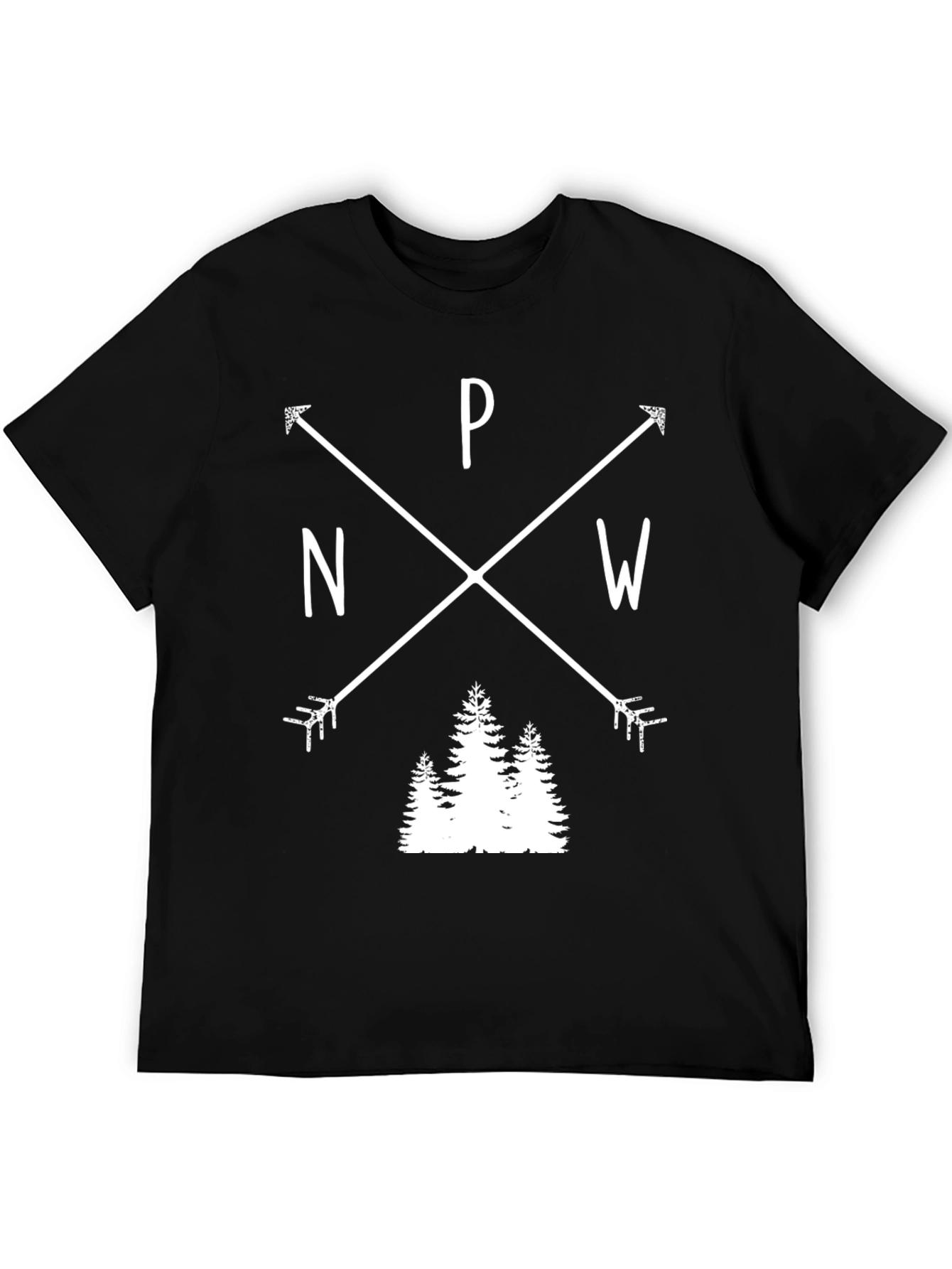 PNW Arrows & Trees Black T-Shirt