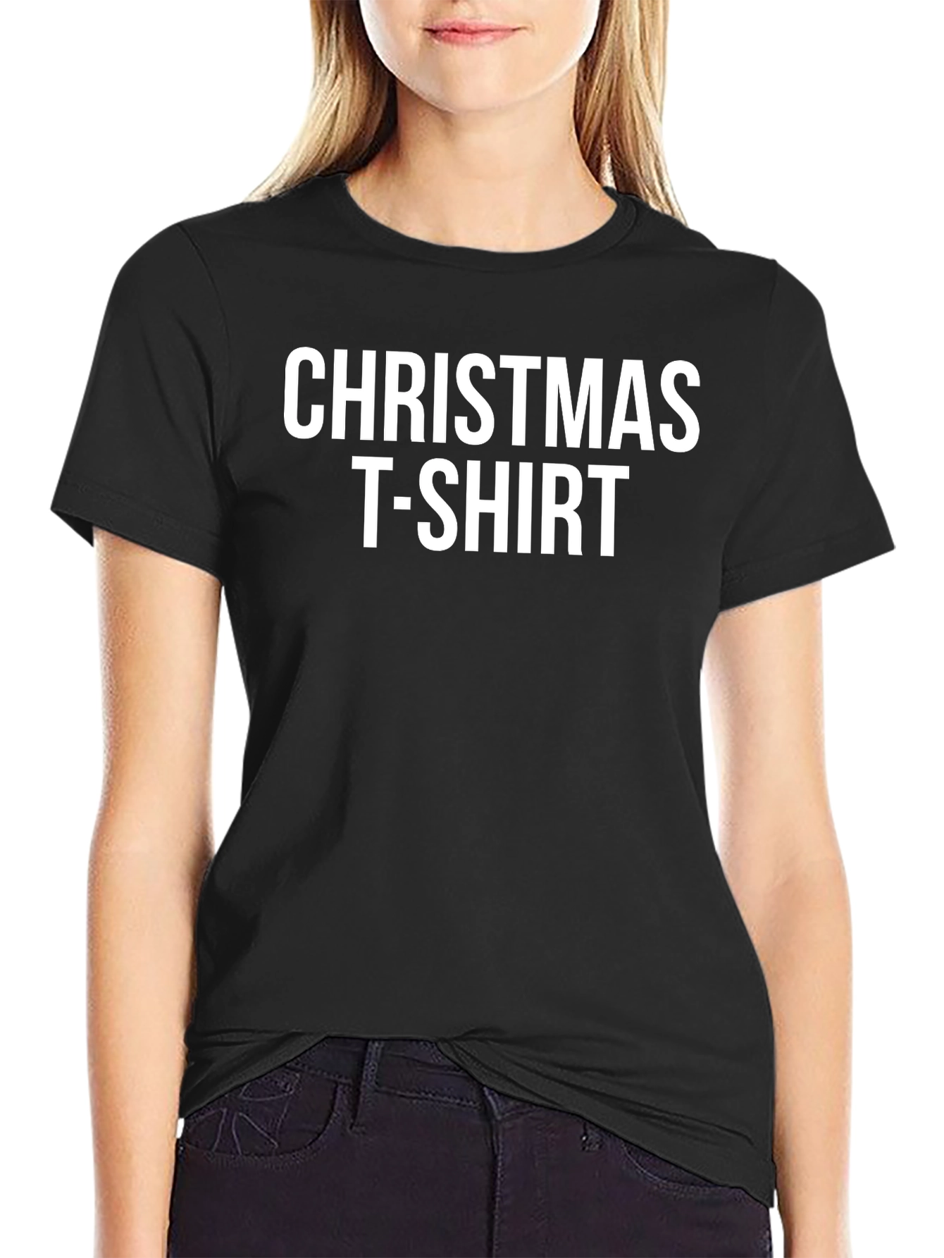 Christmas T-Shirt Black Cotton Tee