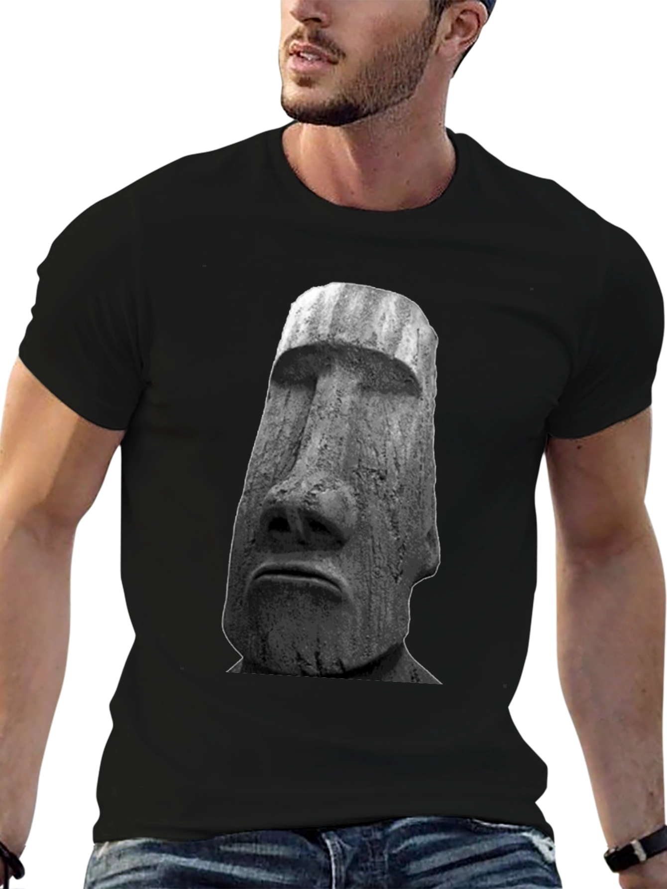 Moai Head Graphic Tee