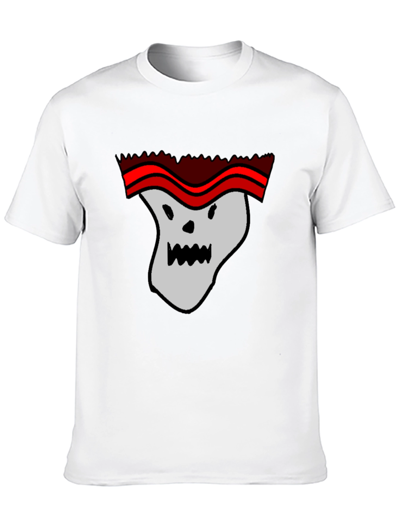 Funny Cartoon Ghost T-Shirt - Graphic Print
