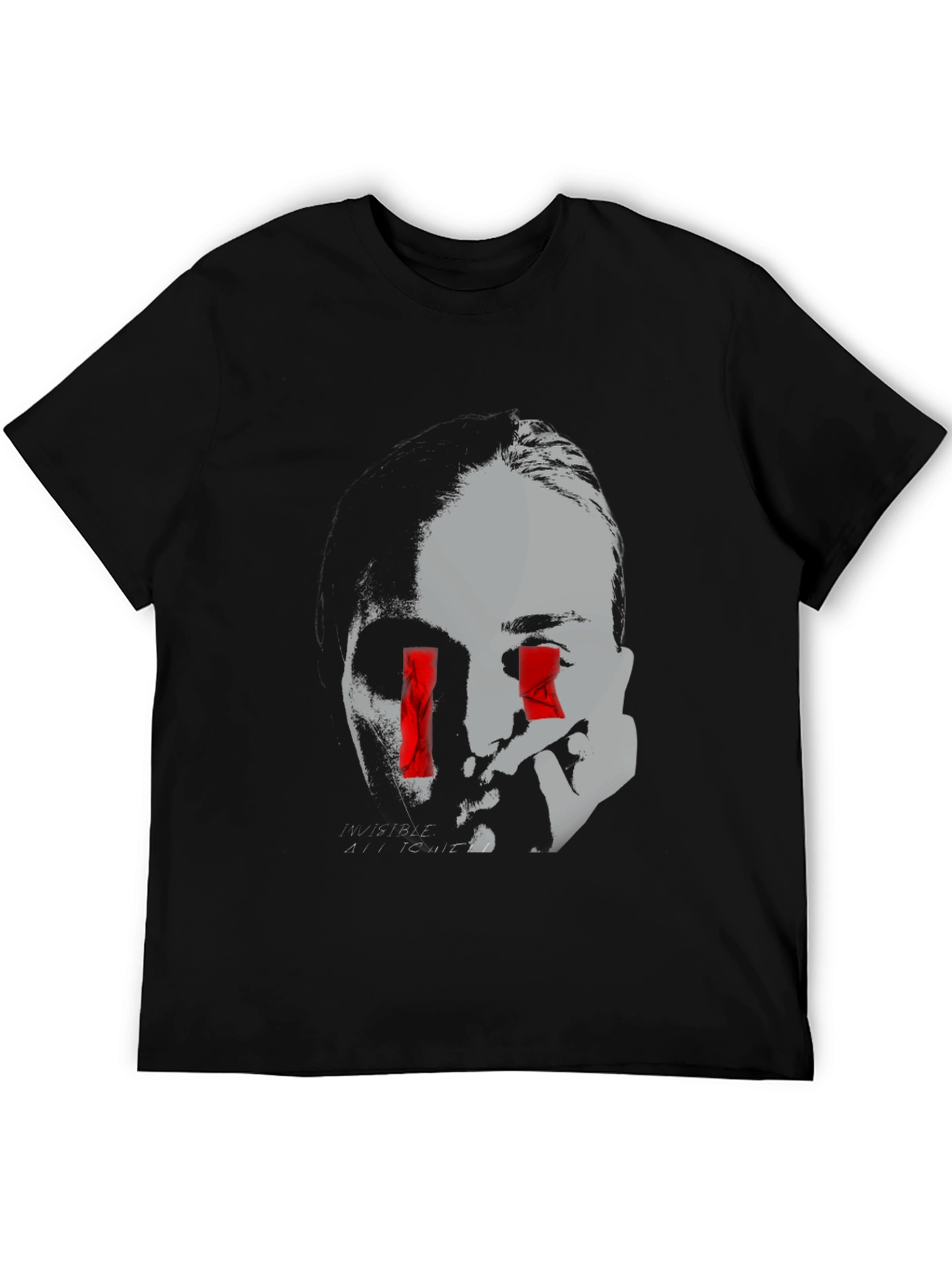 Edgy Graphic Tee - Invisible All To Me Design